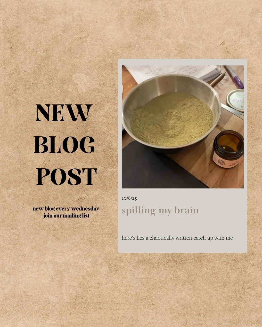 hahaha late post for this, but new blog wednesday&rsquo;s post was published. i failed to get this up yesterday. 😅

the snippet is a fantastic representation of it. 
little bit of new product insight, talks of an ambassador program, market dates and