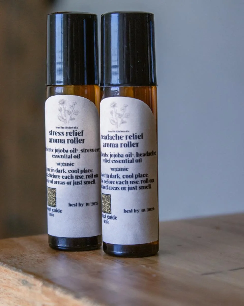 NEW PRODUCT dropping tomorrow at 8pm!! 📣

aroma rollers!!! 
available in two options: stress relief and headache relief. 
these are perfect for on the go, traveling, to keep at work or a gym bag. sometimes life can become overwhelming and headaches 
