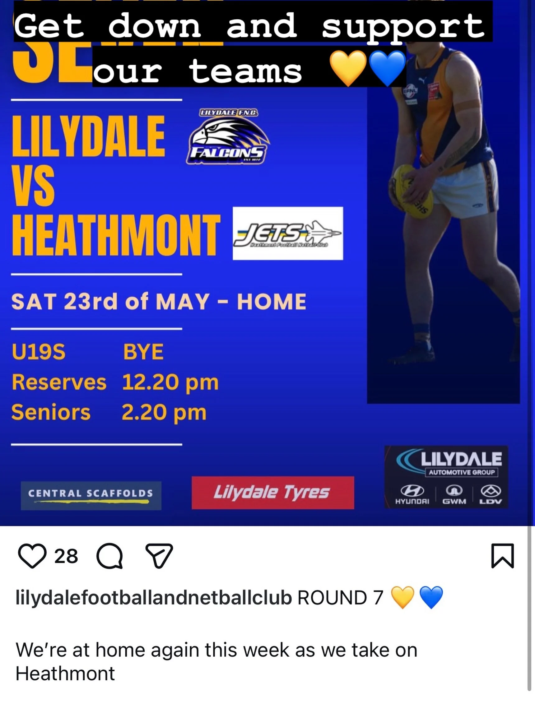 Nothing beats local sport 🏉⚽️

We love getting behind the clubs and communities that bring people together every weekend. Get down and support our sponsored club the Lilydale Falcons as they take on Heathmont this weekend! 🙌

We&rsquo;re proud to a