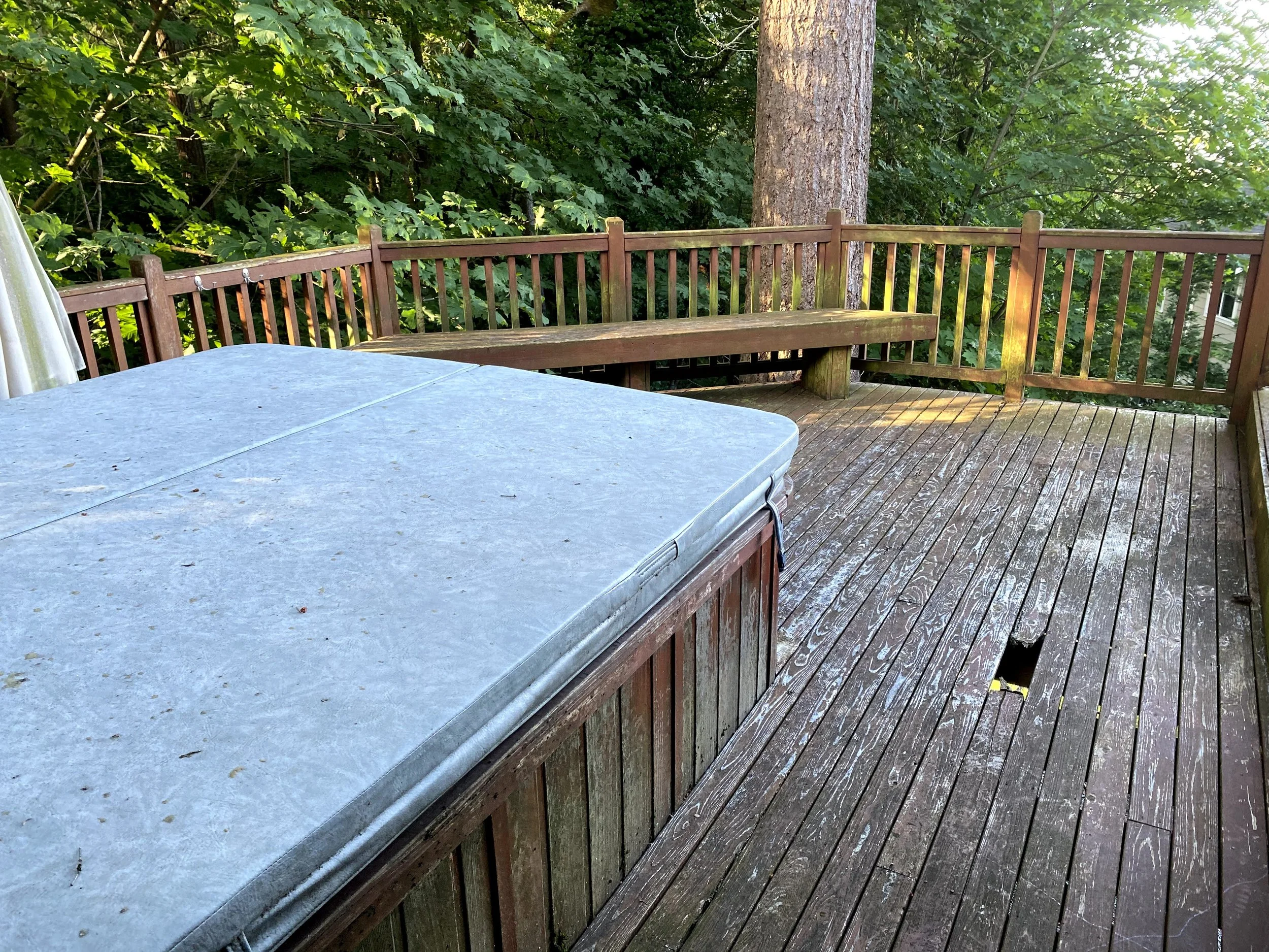 Existing Condition and Non-Working Hot Tub