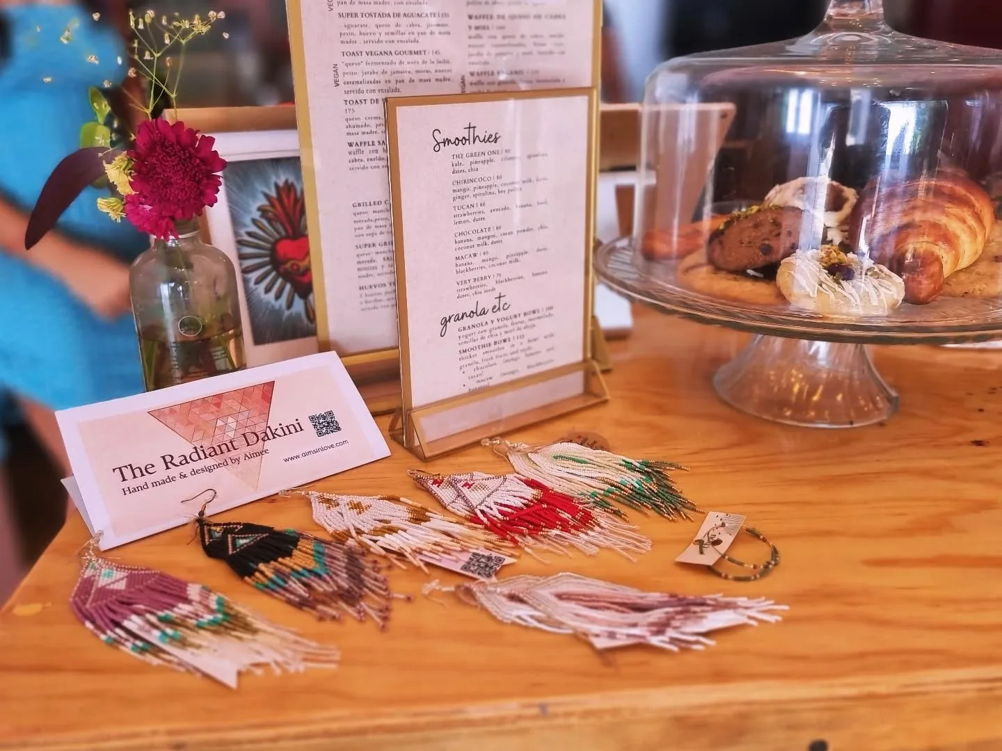 🌹 Find your pair of Radiant Dakini creations at the delightful &amp; delicious @chirincoco_cafe , San Agustinillo 

💫 We are starting a new high season here on the coast of Oaxaca, &amp; TRD is inspired &amp; excited for you to discover your pair t