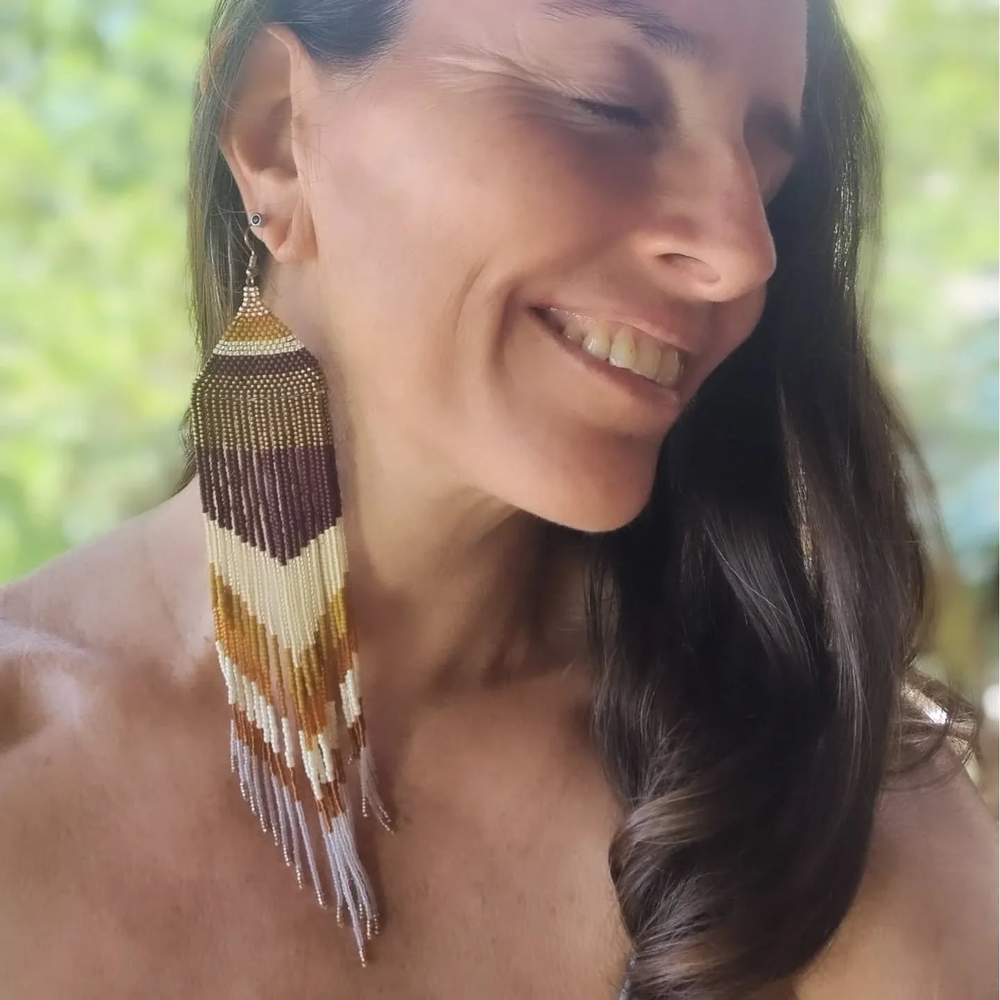 🔻 The Radiant Dakini creations are emerging again 💫

This is one of the largest pairs created so far, in warm metallic &amp; subtle earthy tones
🤍💛🧡🤎

These are for sale in Mazunte, but it's possible to ship as well.
Contact me for info

Can't 