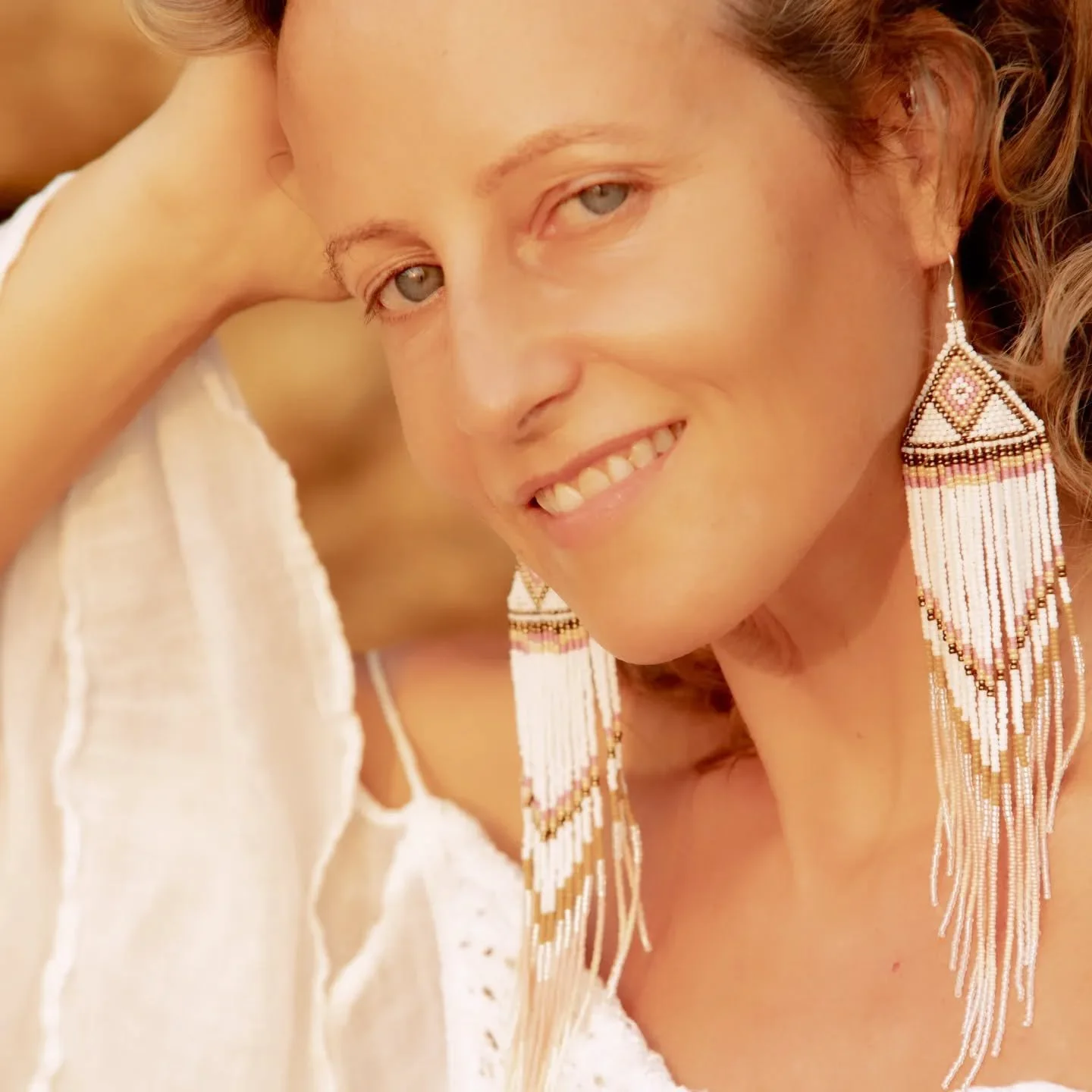 🤍🤎🩷💛 Radiant Beauty @aguahealing exquisite in these new creations
THANK YOU Jojo for your presence &amp; light 🙏🙏🙏

www.aimsinlove.com 
IG the_radiant_dakini 

"If you've melted your desires in the river of time, 
Choose to be recluse, or