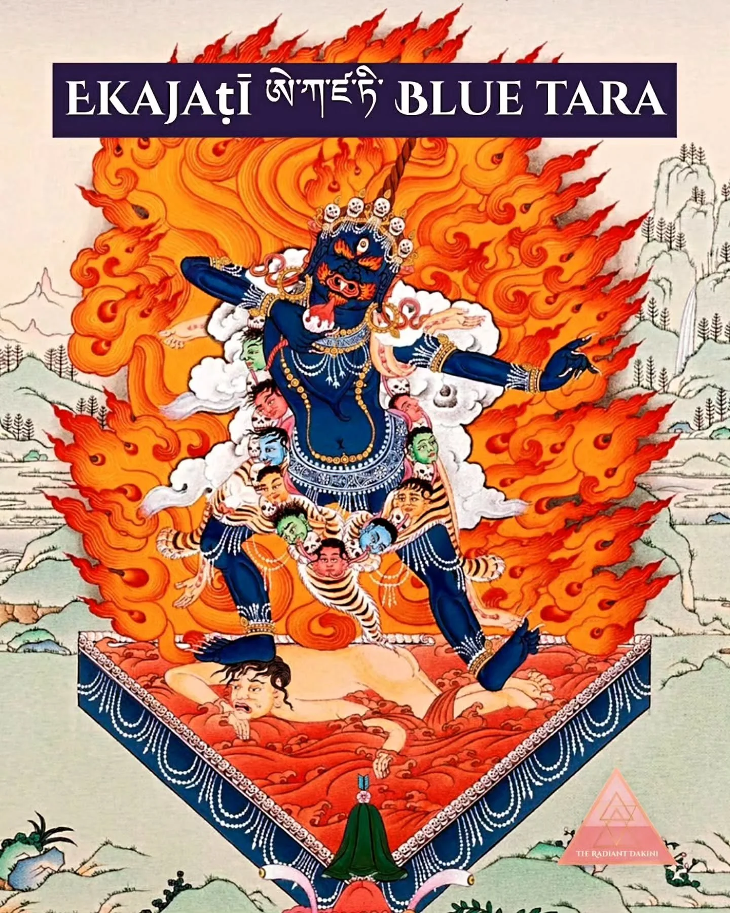 Meet Ekajaṭī &mdash; the "Great Protectress" 🔥

🔥 She's the fierce &amp; powerful principal protector of the Dzogchen &amp; Vajrayana teachings, drawing us toward the Dharma through unwavering guardianship. 

💎 The "Queen of Mantra,