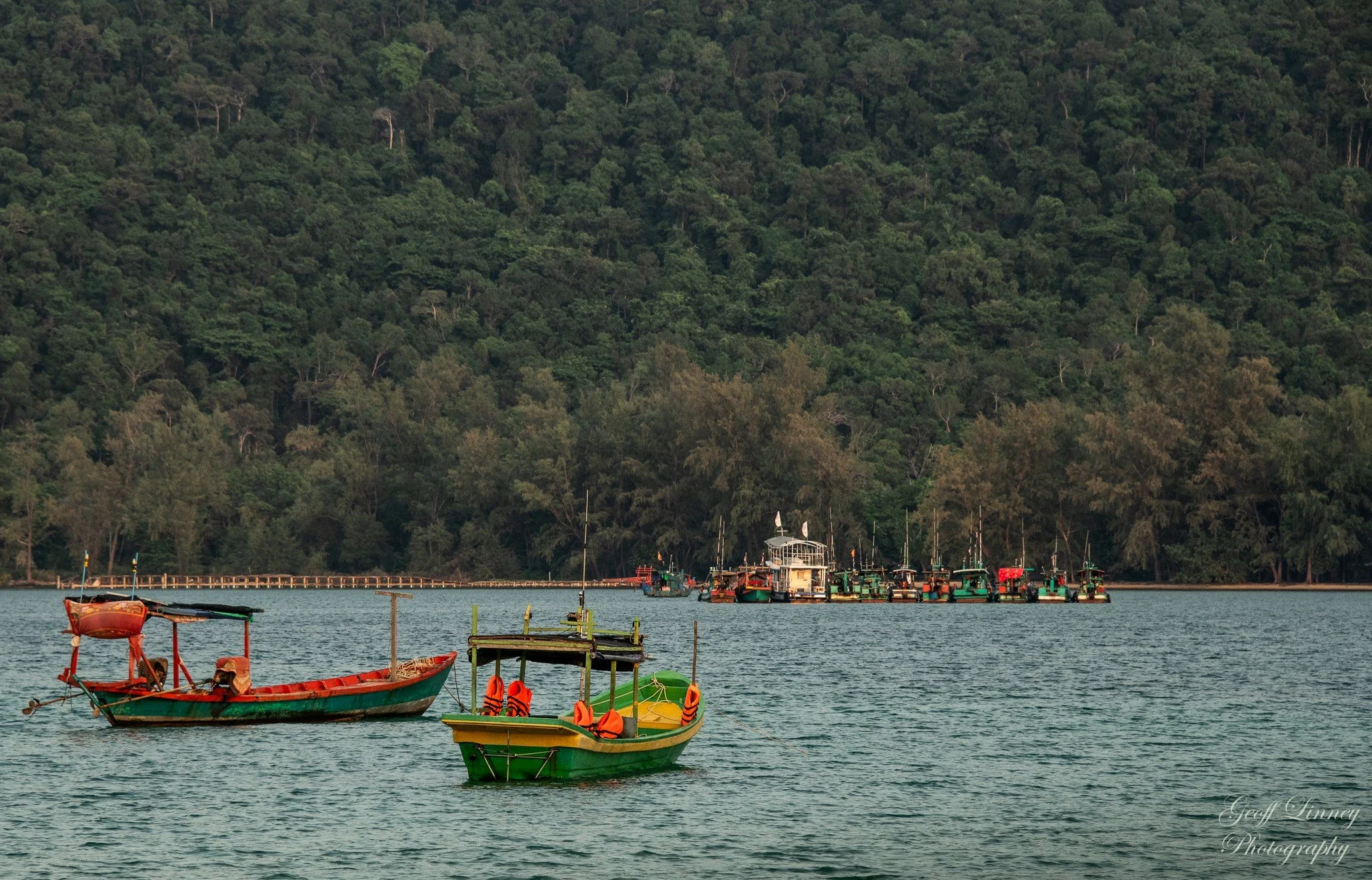 Fishing boats in bay