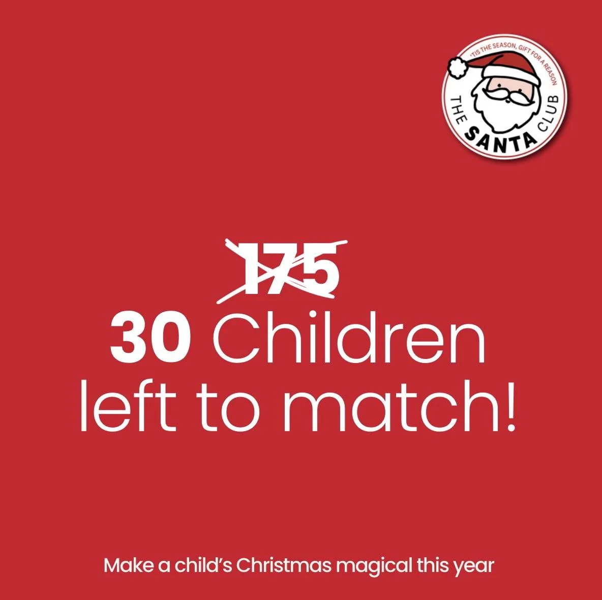 EDIT TO ADD. WE ONLY HAVE 2 FAMILIES LEFT AND THIS POST HAS ONLY BEEN UP FOR 25 MINUTES. I&rsquo;M HONESTLY BLOWN AWAY 🎄🎁 We would like to say a massive thank you to everyone! 

Our post yesterday was seen by over 90,000 people and shared over 178 