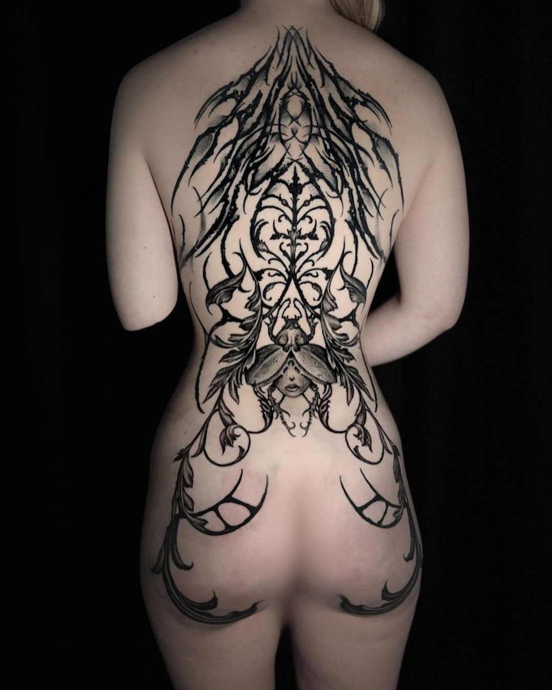 Some recent work from @necromodernism 🖤
Jacob&rsquo;s books are currently full for the remainder of 2024 - however are open for 2025, with weekends filling quickly! DM us or Jacob directly for bookings and quotes 

#canberra #tattoo #canberratattoo 