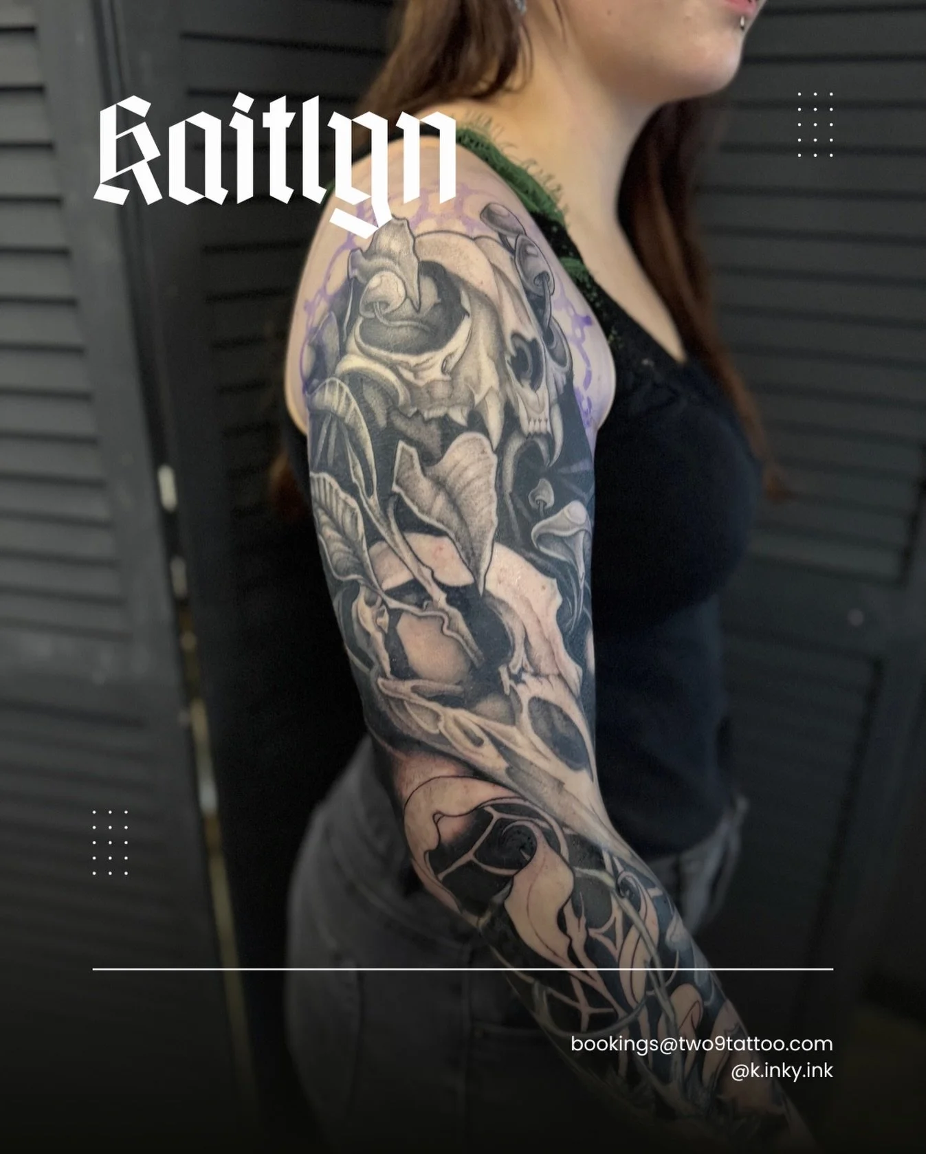 Kaitlyn has an interest in new sleeves for 2026! If you have any ideas or questions please get in touch and we can organise a free in person consultation to go over some concepts ❤️