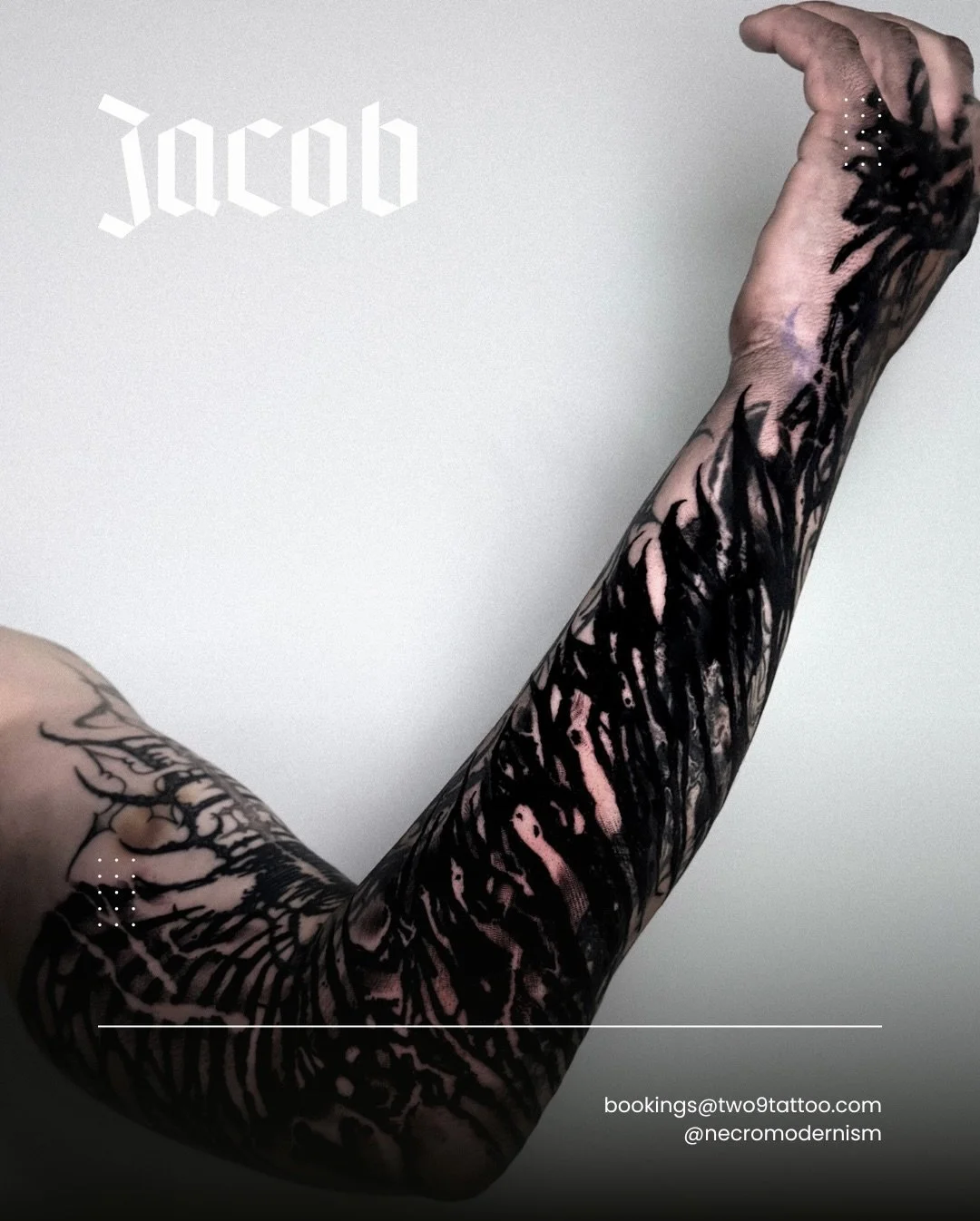 Blast over by Jacob, going straight through existing work to create a cohesive sleeve. Something in the way?? No worries! Send us or @necromodernism a direct message! 🖤