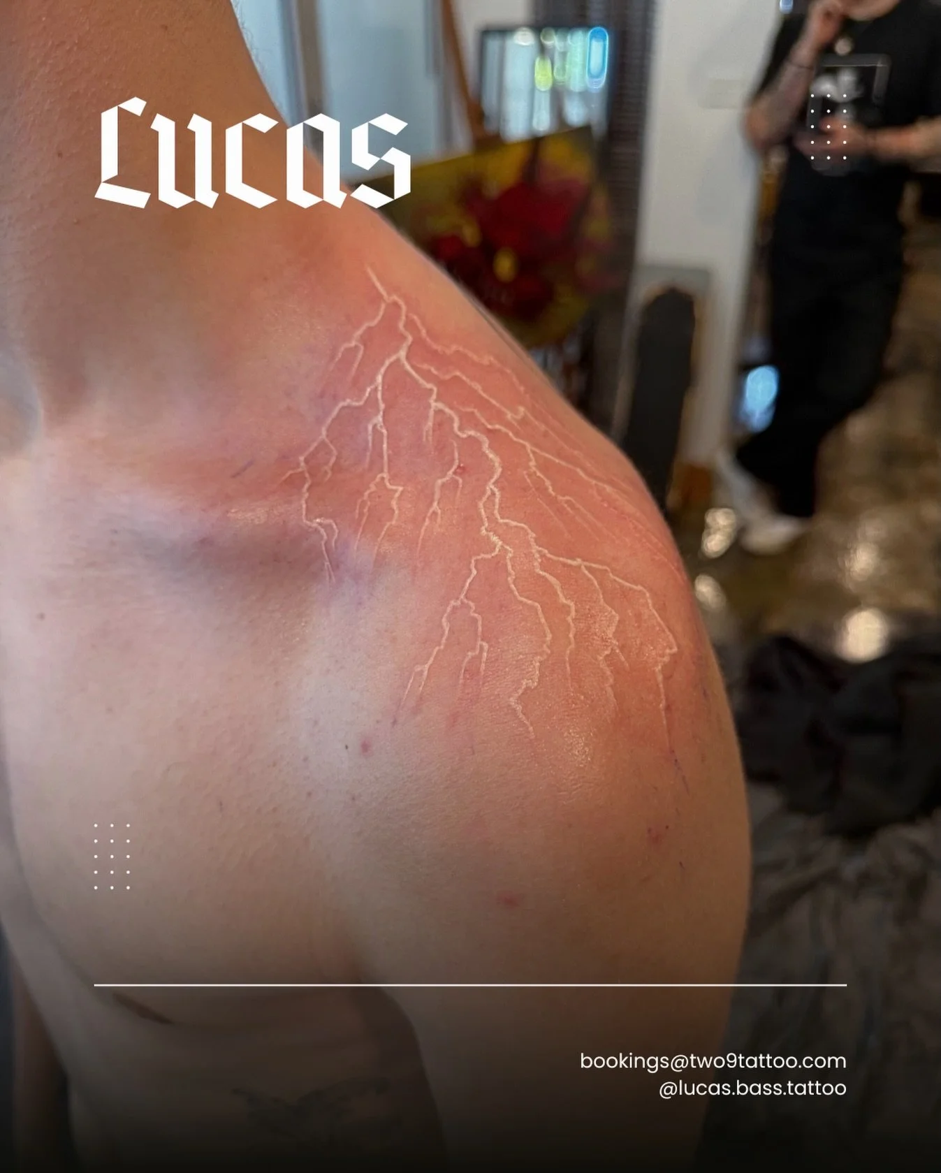 White lightening with @lucas.bass.tattoo ⚡️