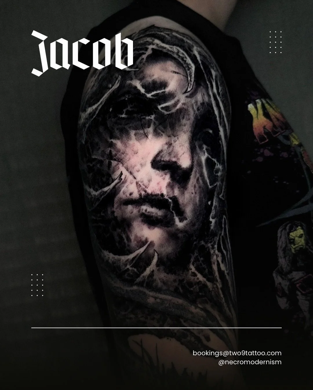 Another sleeve addition by @necromodernism 🖤 Jake has been working away on new and existing projects! Thank you for keeping him busy!