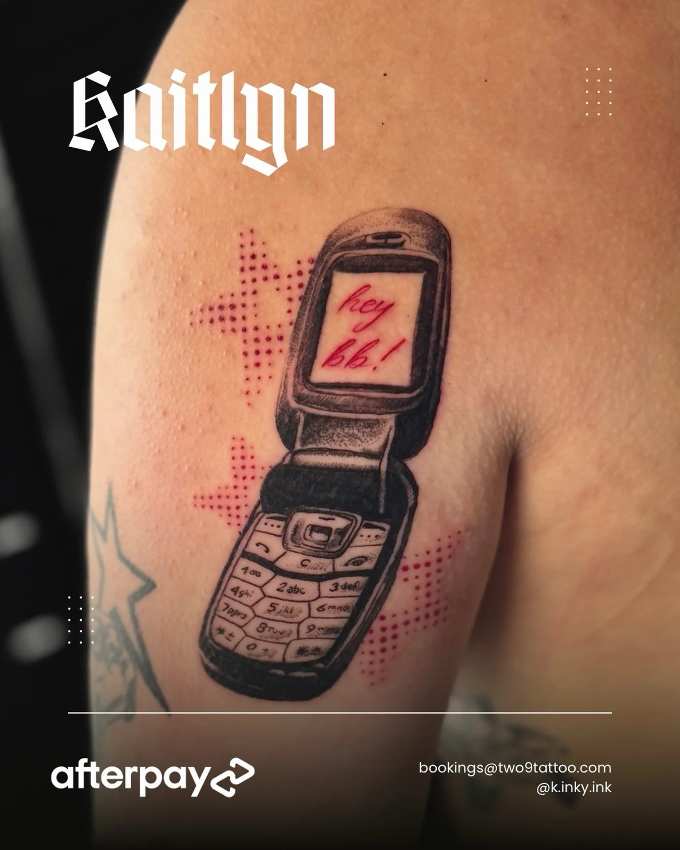 The 90&rsquo;s called &amp; we answered 📞

Done by @k.inky.ink 🖤

Afterpay accepted in studio 🫶🏽