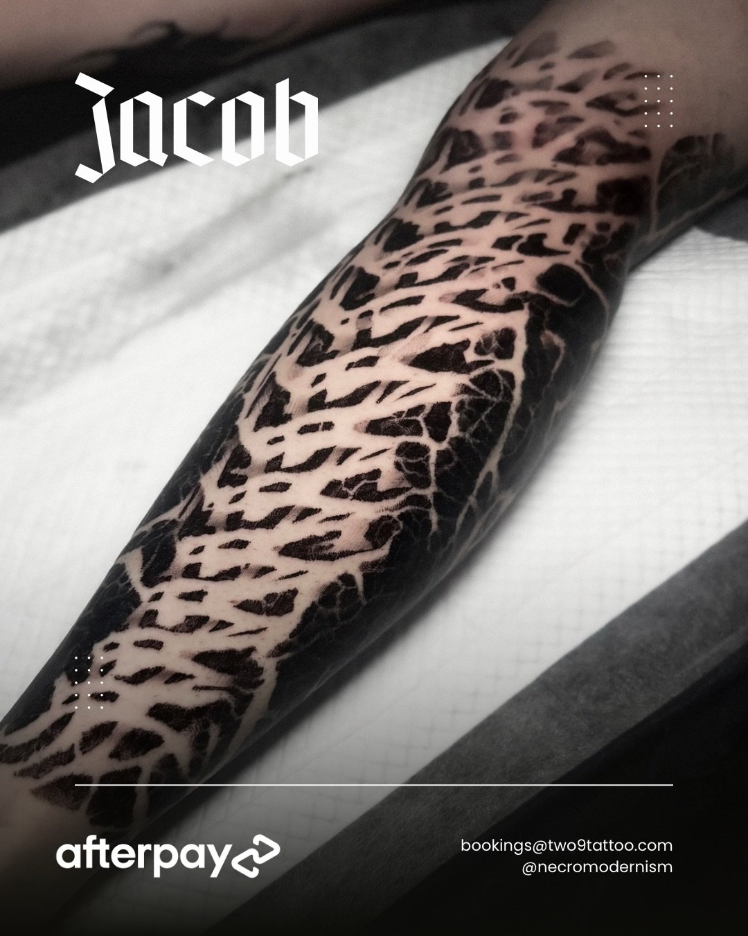 Leg sleeve addition, abstract black textures! 🖤

Done by @necromodernism 

Afterpay Available 🫶🏽