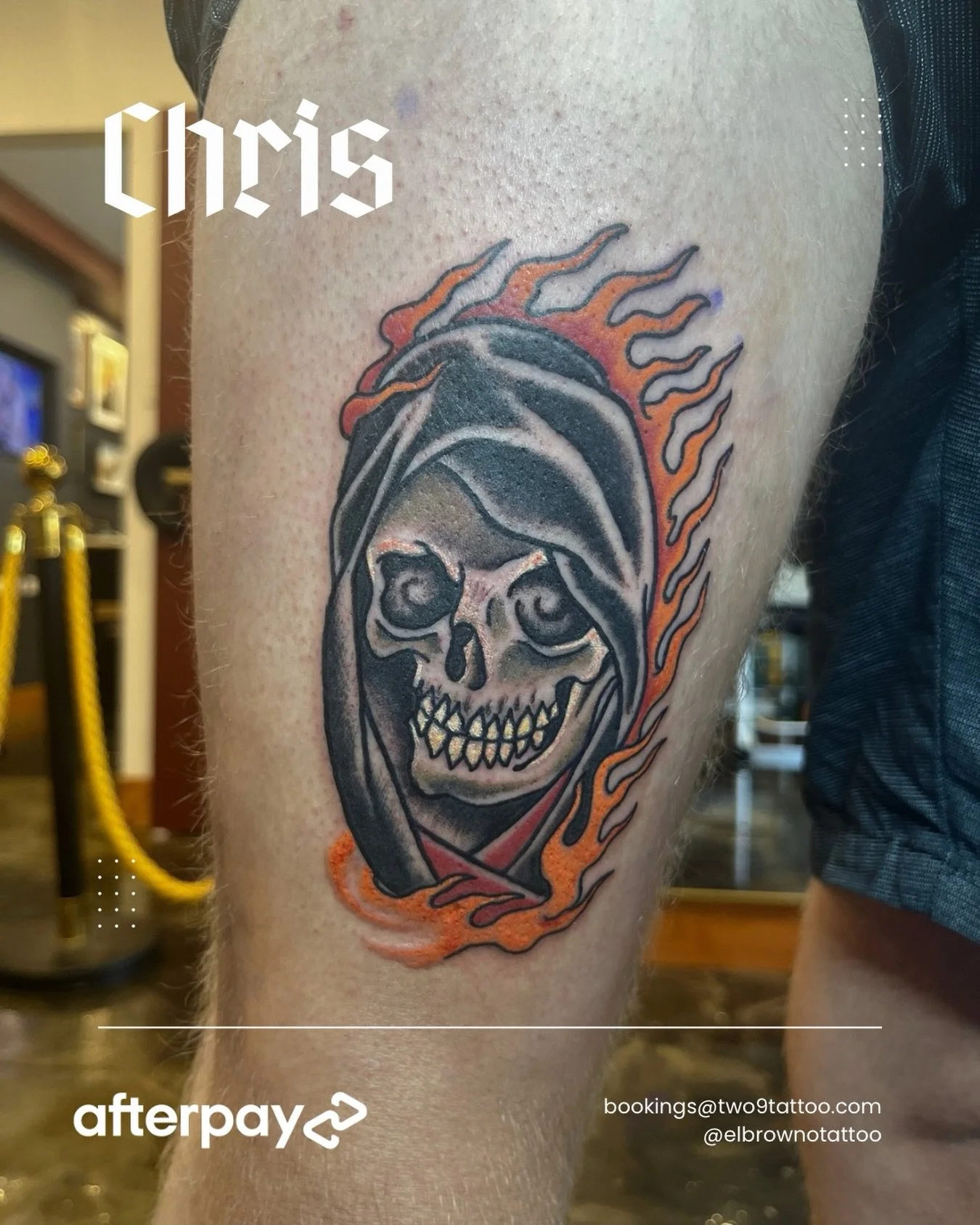 Chris 🔥🔥

Done by @elbrownotattoo 

Afterpay Available 🖤