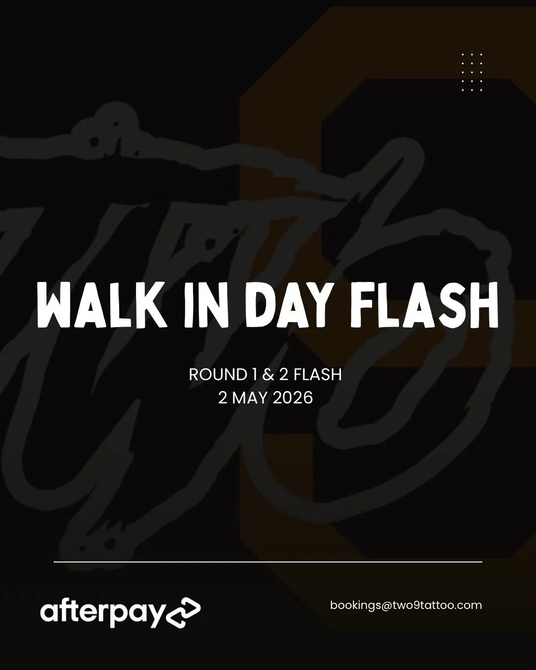 FLASH DAY - 2nd May! Some flash have been taken! Please inquire about your flash and we can advise of availability! No repeats on these flash will be done so lock something in quickly 🖤