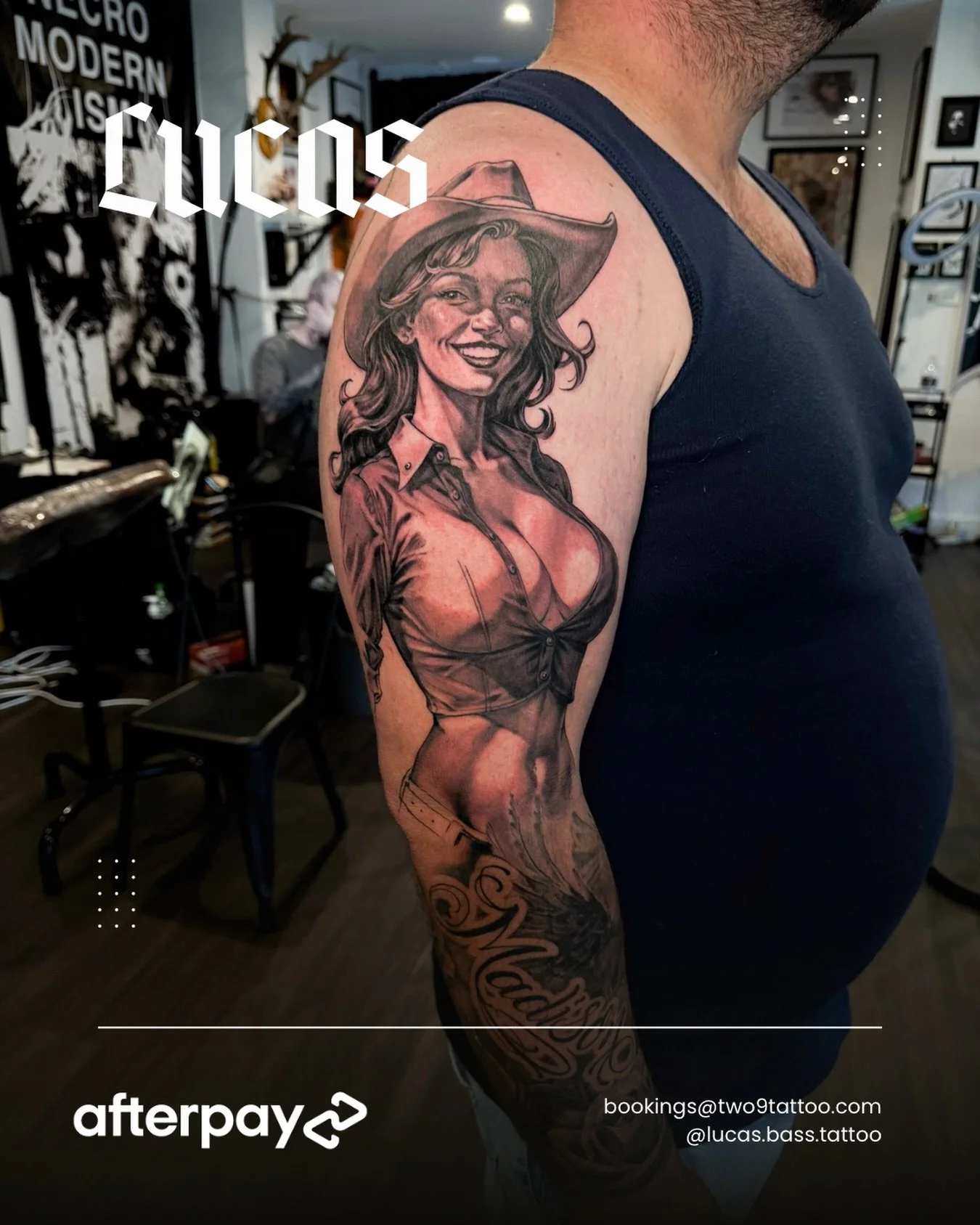 yeehaw 🤠 by Lucas 

Done by @lucas.bass.tattoo 

Afterpay Available