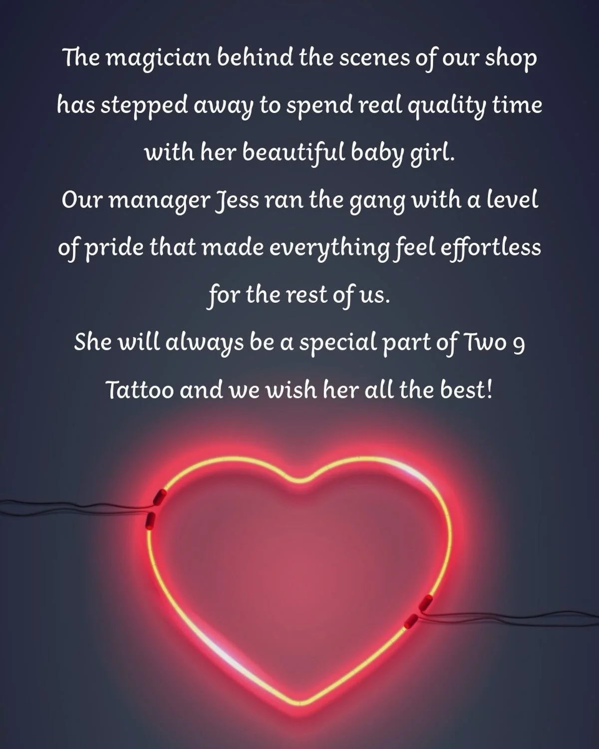 We are so grateful for everything Jess has brought to the shop and to our little community of misfits here. 
She will be deeply missed, and we know many of you will feel the same 🥹
While we say goodbye to Jess, please know that we remain as committe