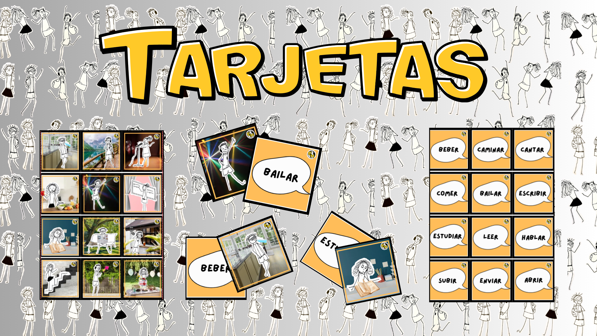 flashcards to learn the present tense. Regular verbs.