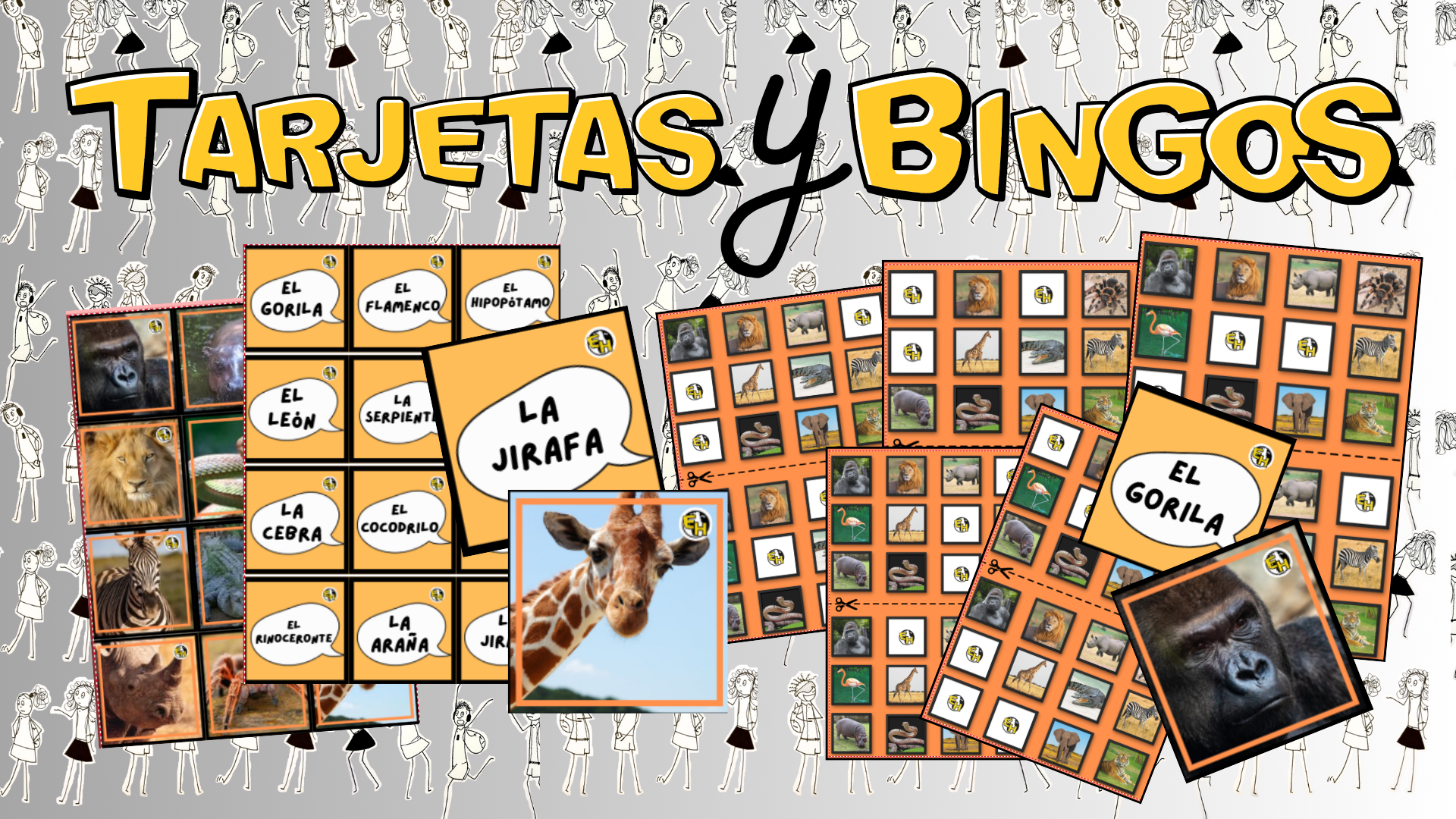 exercises online to learn likes and dislikes, wild animals in Spanish