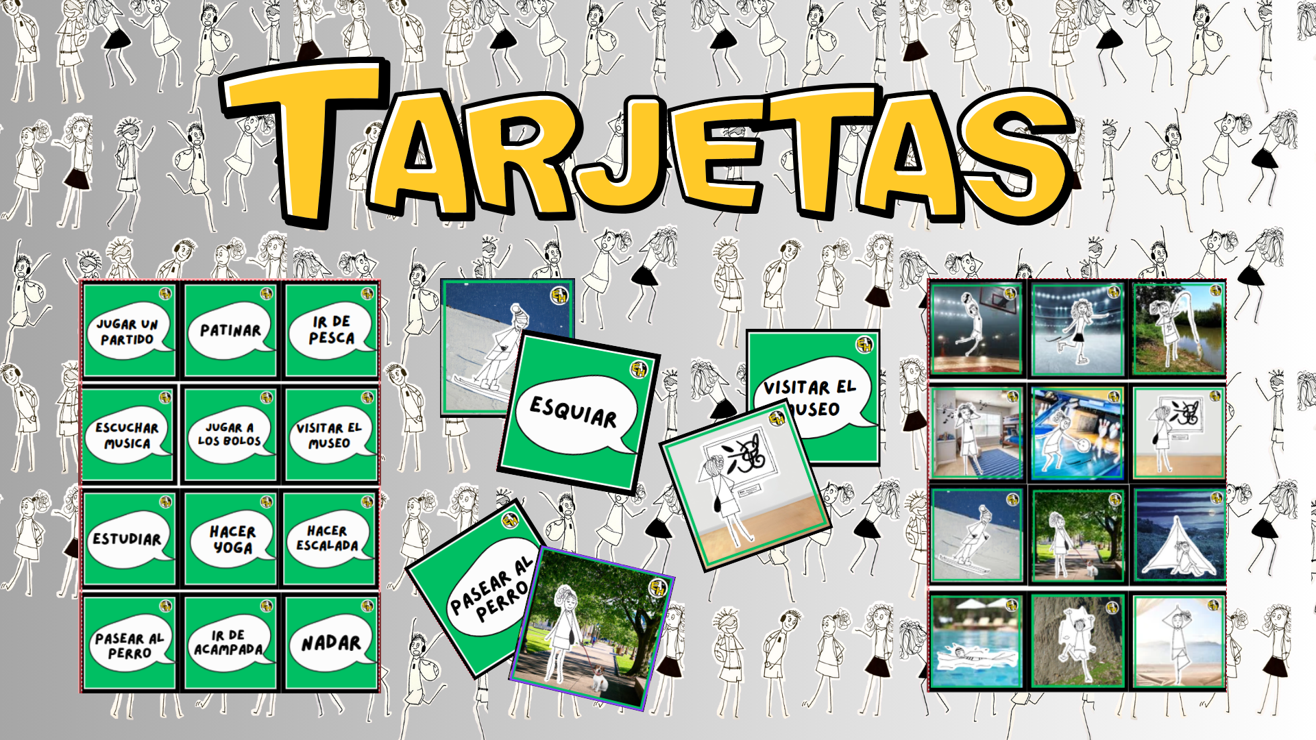 Exercises, comics and more to learn irregular vebs in present tense in spanish