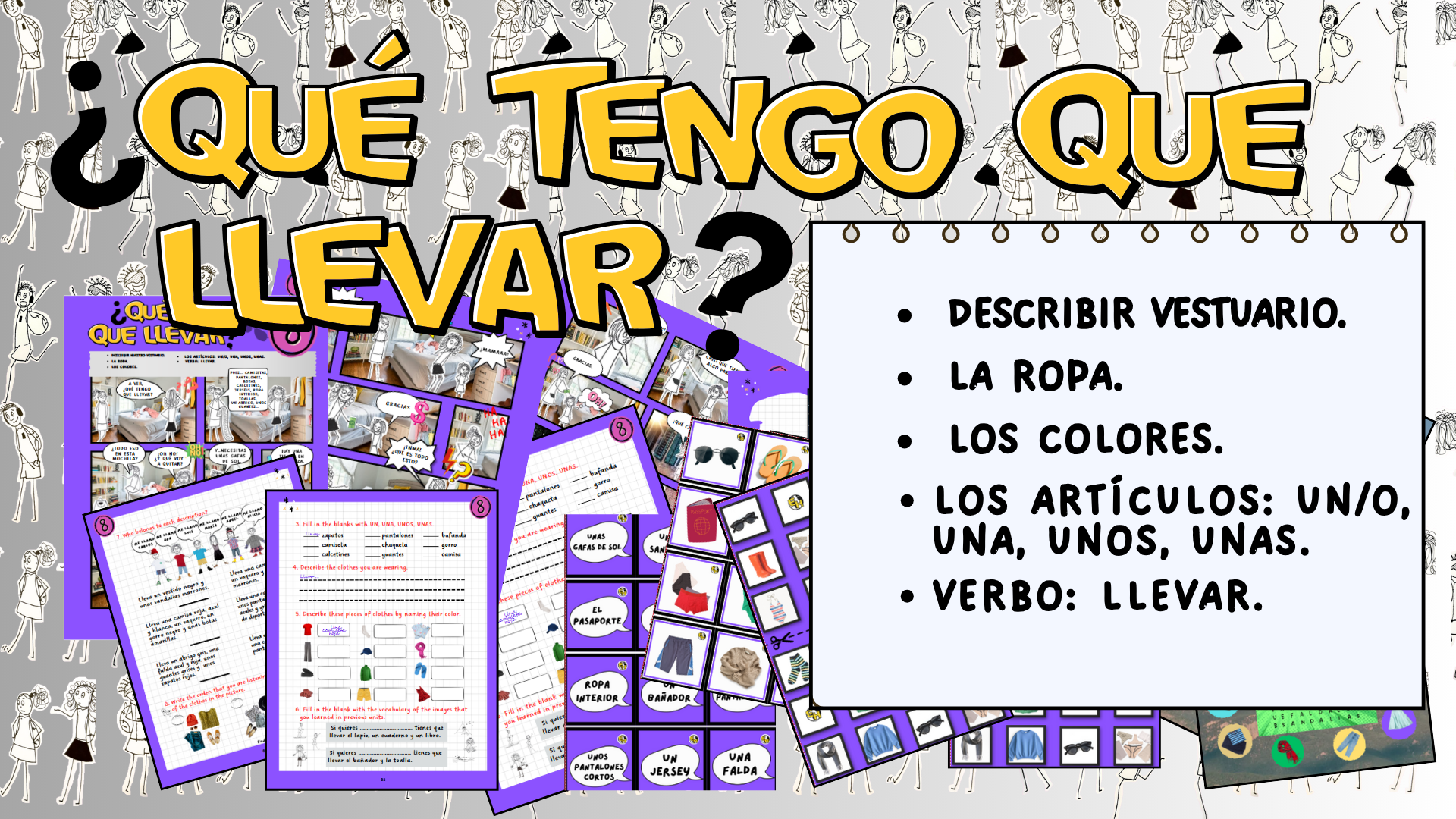Roleplays, games, flashcards and bingos to learn the clothes