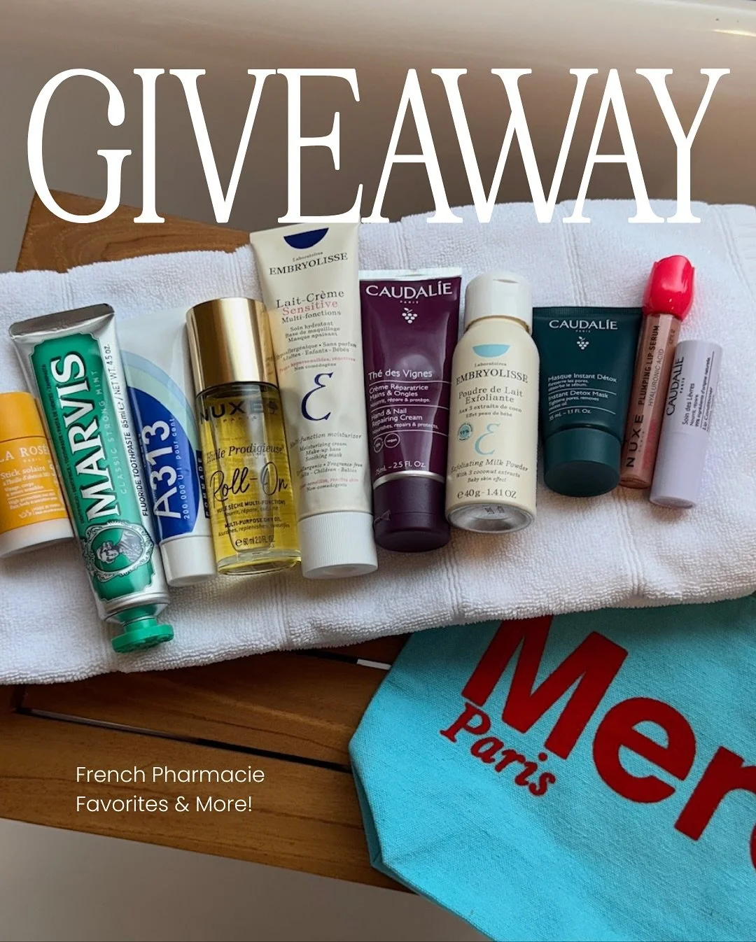 🇫🇷 French Pharmacies Favorites &amp; More GIVEAWAY!

We are so excited for our second giveaway of our French pharmacie + ESSENTIALS + we brought back from our last
CoucouTour! 🛩️ 

TO ENTER:
🧴follow us on instagram&nbsp;
🧴tag a friend you want t