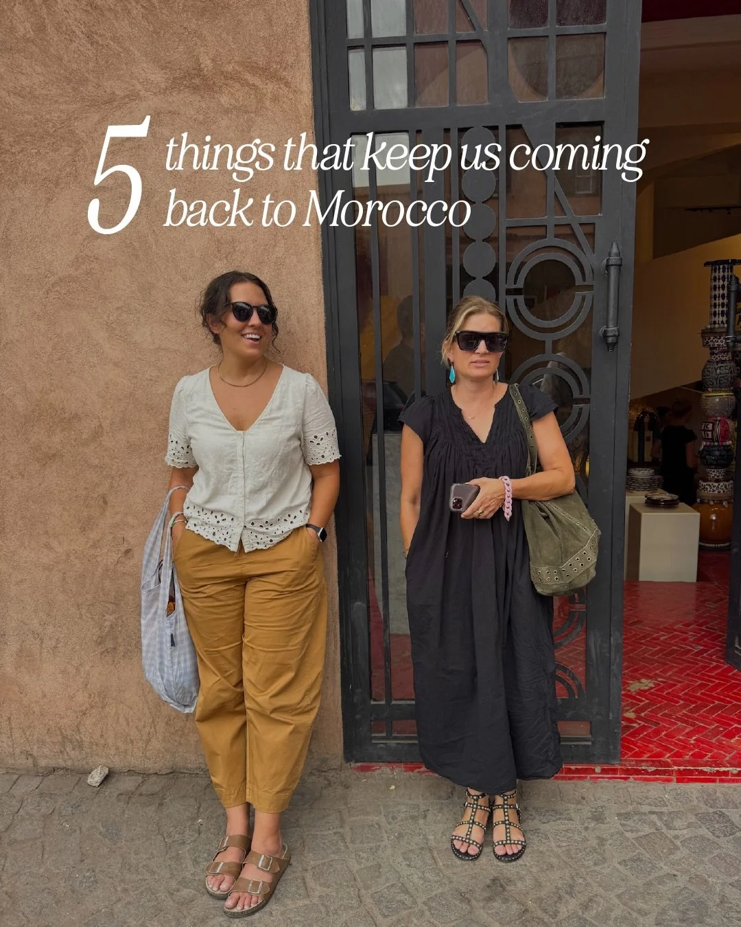 A few of the many reasons we keep coming back to Morocco 🇲🇦

The Riad Botanica
a hidden garden oasis in the middle of the medina. Once you&rsquo;ve stayed here, nowhere else compares

The Food
tagines, fresh mint tea, pastilla

The Colors
saffron, 