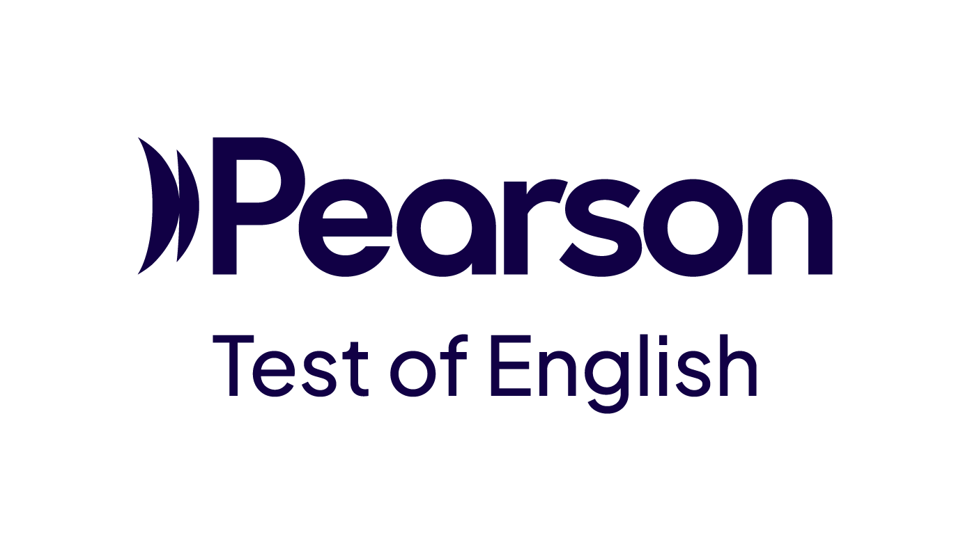 Pearson logo with the text "Test of English" underneath.