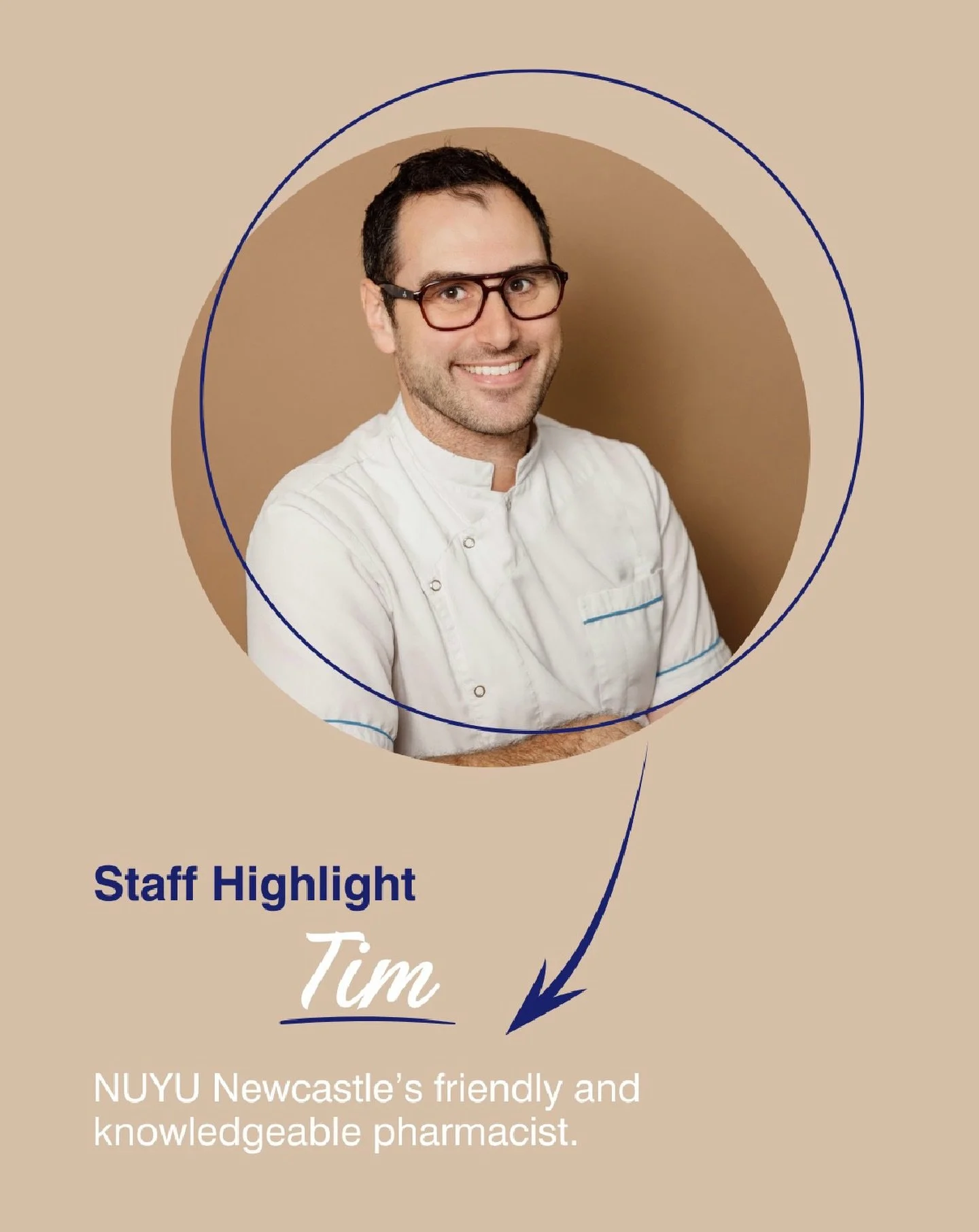✨ Meet Tim ✨

Tim is one of NUYU Newcastle&rsquo;s friendly and knowledgeable pharmacists.
You&rsquo;ll see Tim in clinic supporting patients, answering questions and providing guidance to help you feel confident and supported in your NUYU journey.


