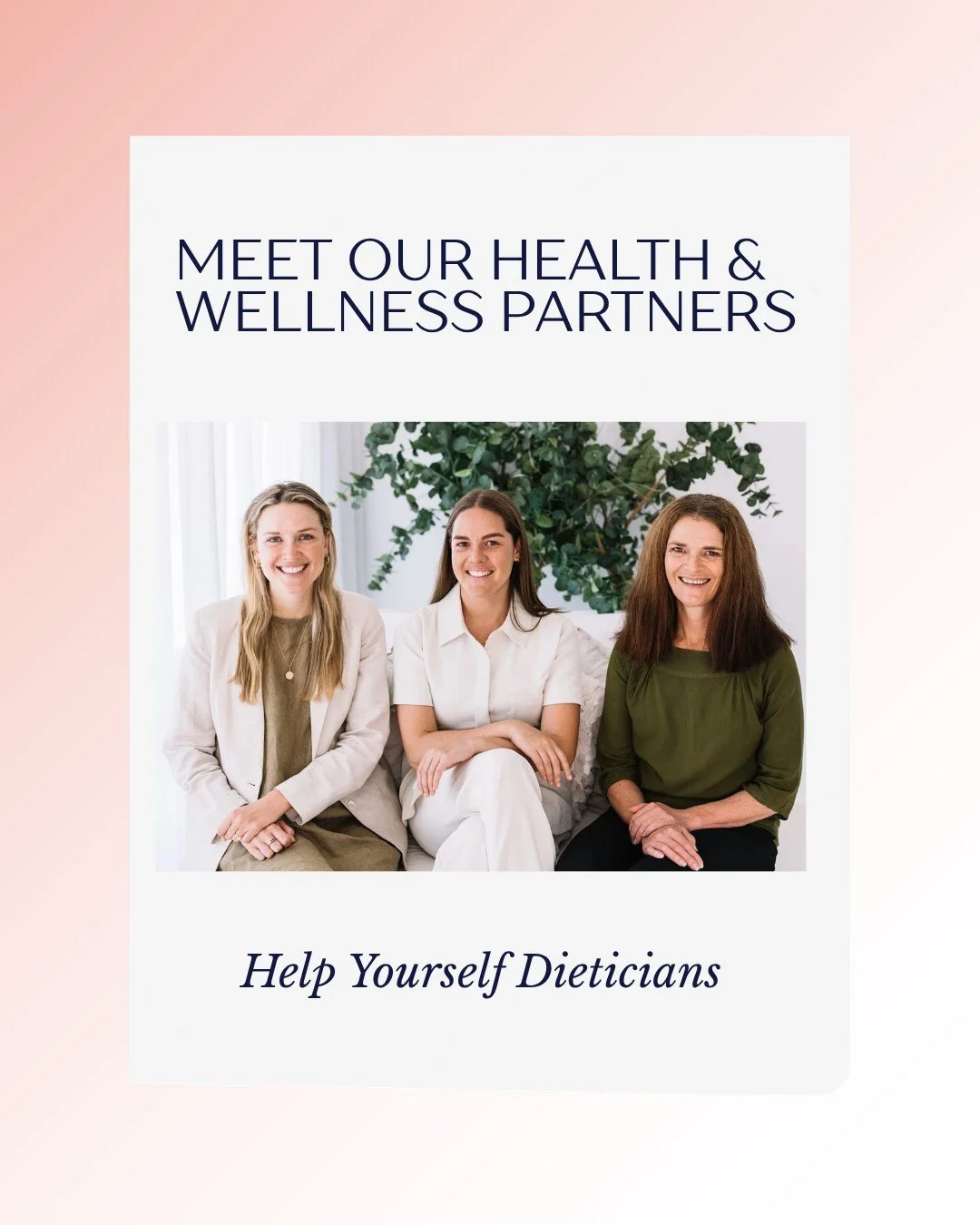 NUYU Partner Spotlight: Help Yourself Dietitians 🥗

Alongside our medical team, NUYU clients have access to personalised nutrition support from Accredited Practising Dietitian (APD), Dr Kerith Duncanson and her team.

Kerith understands that everyon