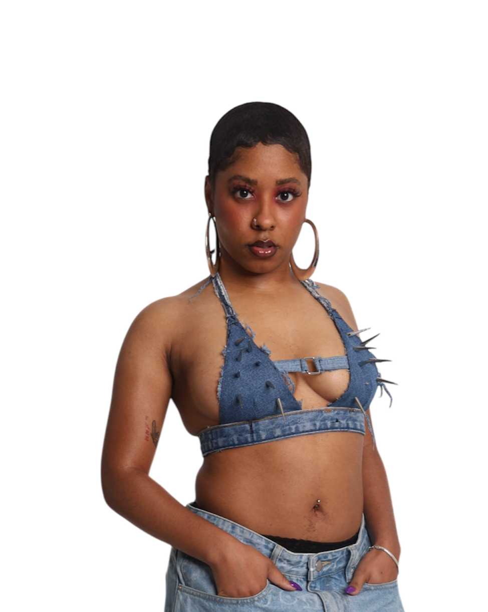 Denim Warrior Bralette
