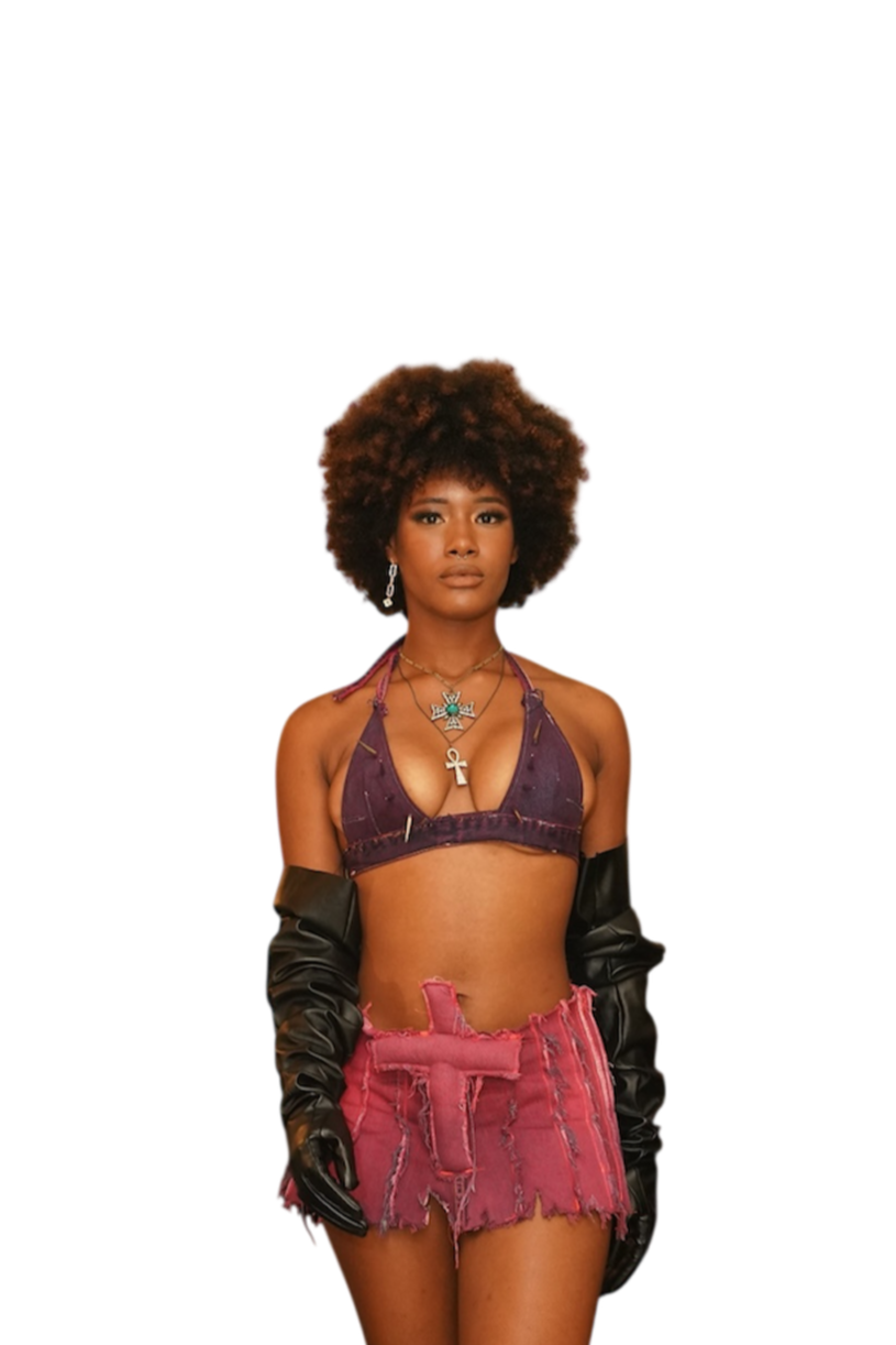 Denim Teeth Bralette