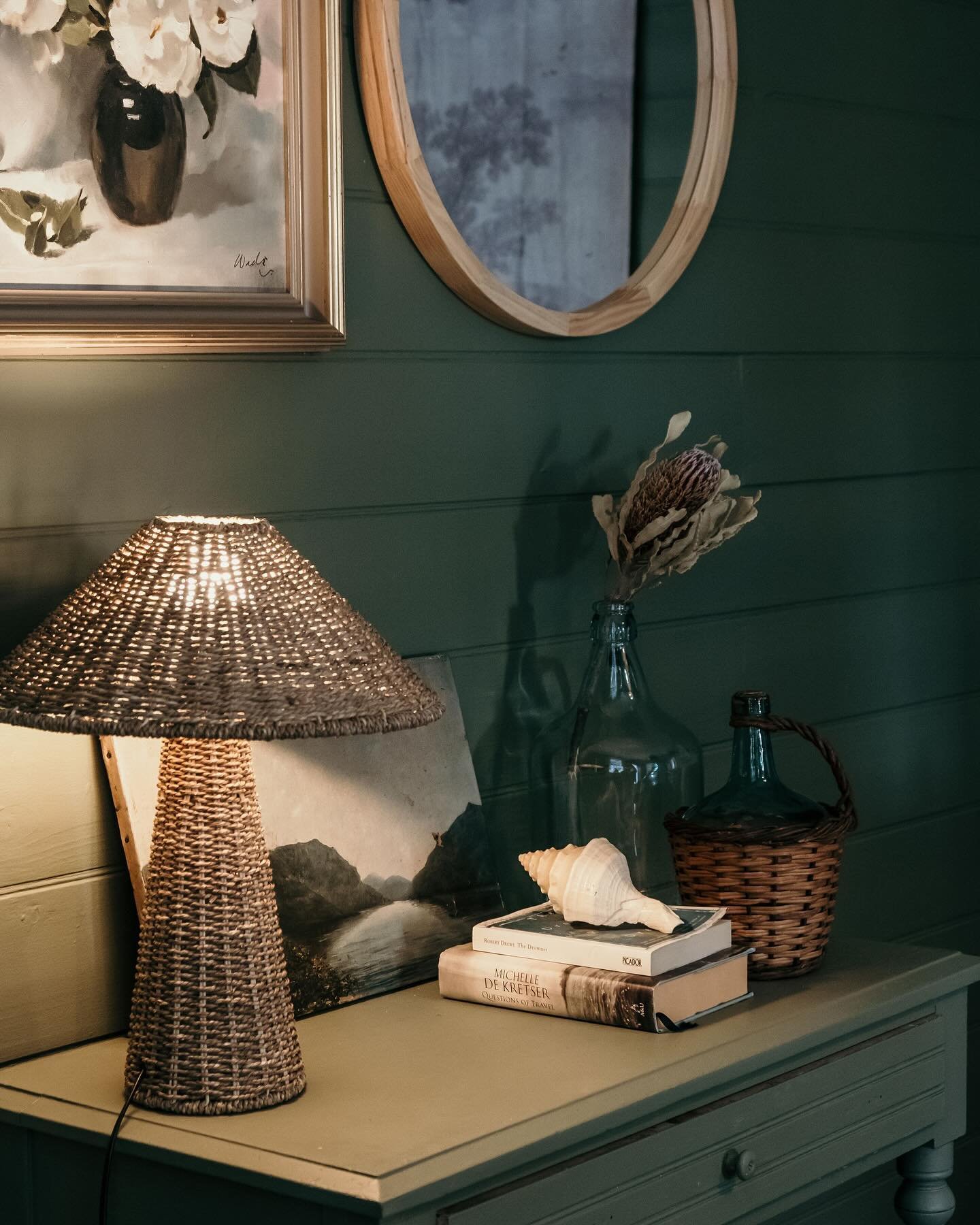 Cosy deep green corners at Oak Moss, Port Fairy.
