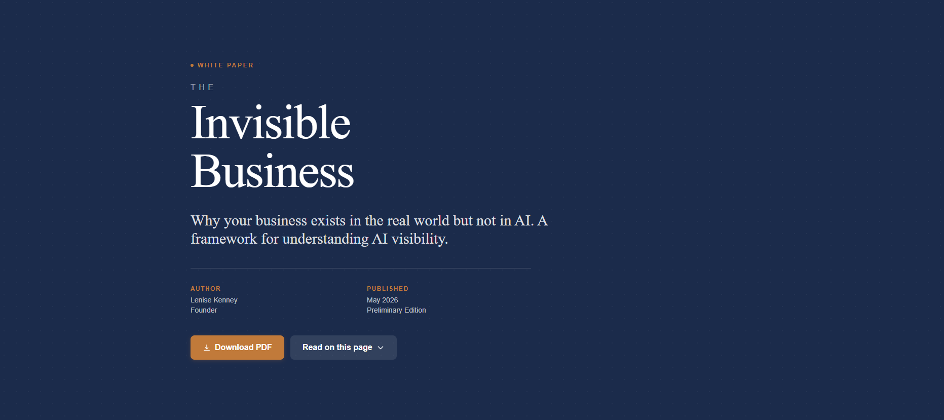 The Invisible Business