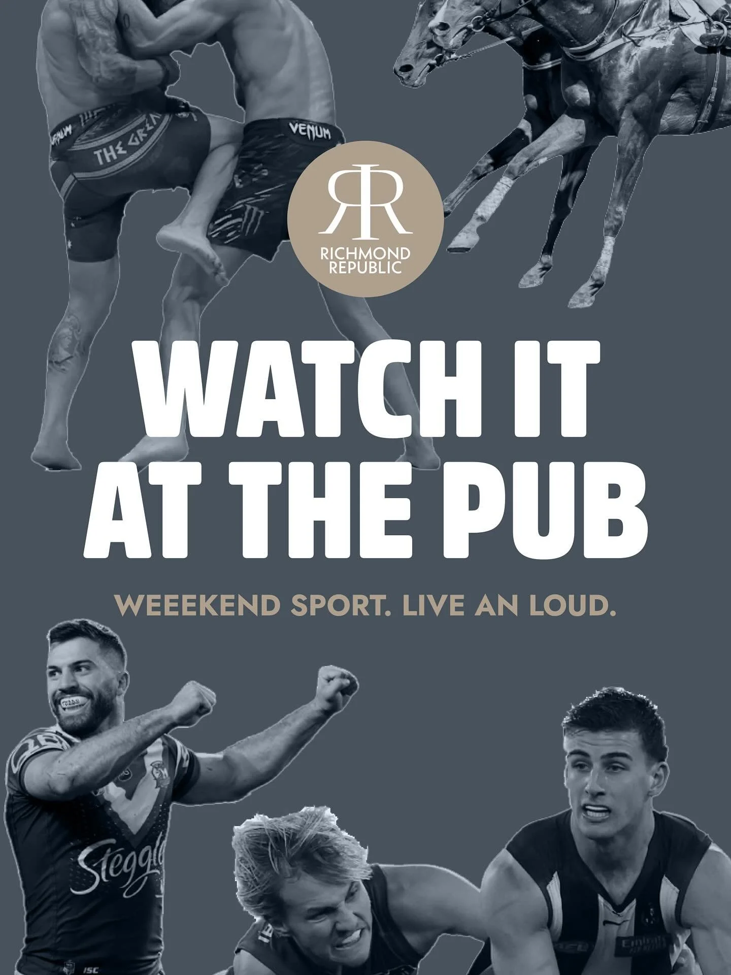 WEEKEND SPORT. MULTIPLE SCREENS. 

$9 schooners all day, every day.

Siren to Siren &ndash; $69 per person
Pick a main from our Footy Menu and enjoy bottomless house beer, wine or soft drinks from the first siren to the last.

$22 Sunday Roast &ndash