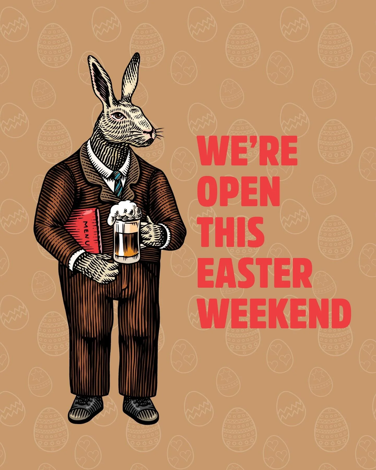 🐣 Good news &mdash; we&rsquo;re open!

It&rsquo;s Good Friday and we&rsquo;re kicking things off at 12pm. The footy is live and loud on the big screen and the long weekend starts NOW.

Grab lunch for just $18 &mdash; Chicken Parma, Burgers, Steak, F