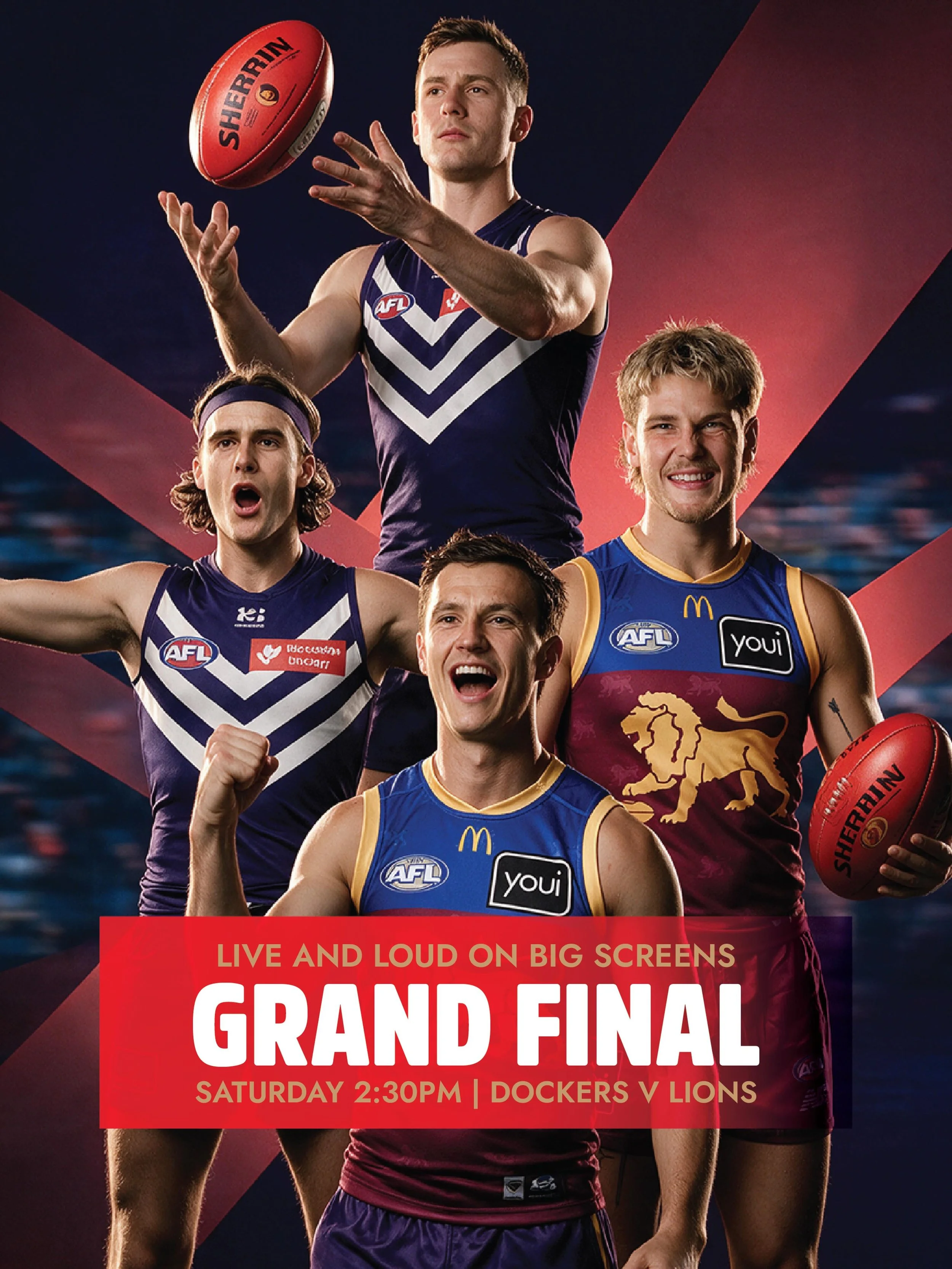 🏆 AFL GRAND FINAL LIVE and LOUD @ Richmond Republic 🏆

GRAND FINAL DAY. THIS is where you watch it.

Saturday 26 September
Doors open 11AM

$99 SIREN TO SIREN &mdash; from 2:30PM

Choice of one main meal from a selected menu PLUS bottomless schoone