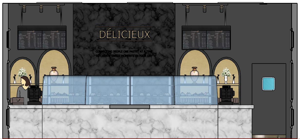 North Elevation with Dessert Display