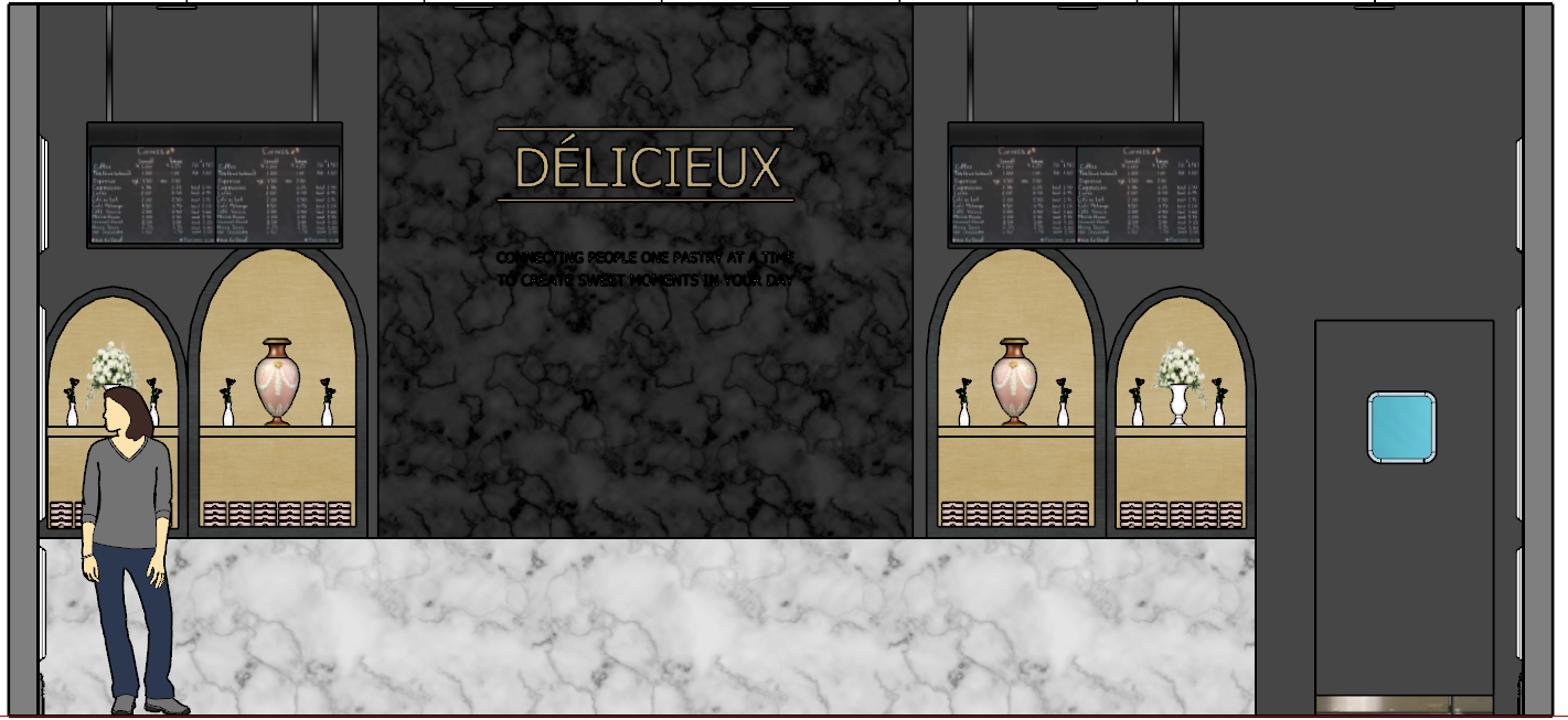 North Elevation of the back wall only