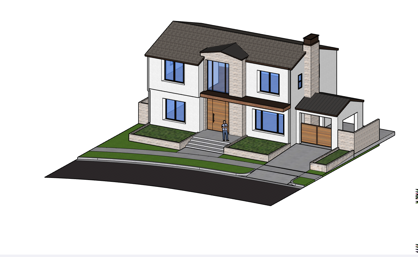 3D Exterior Render - Newport Beach, CA