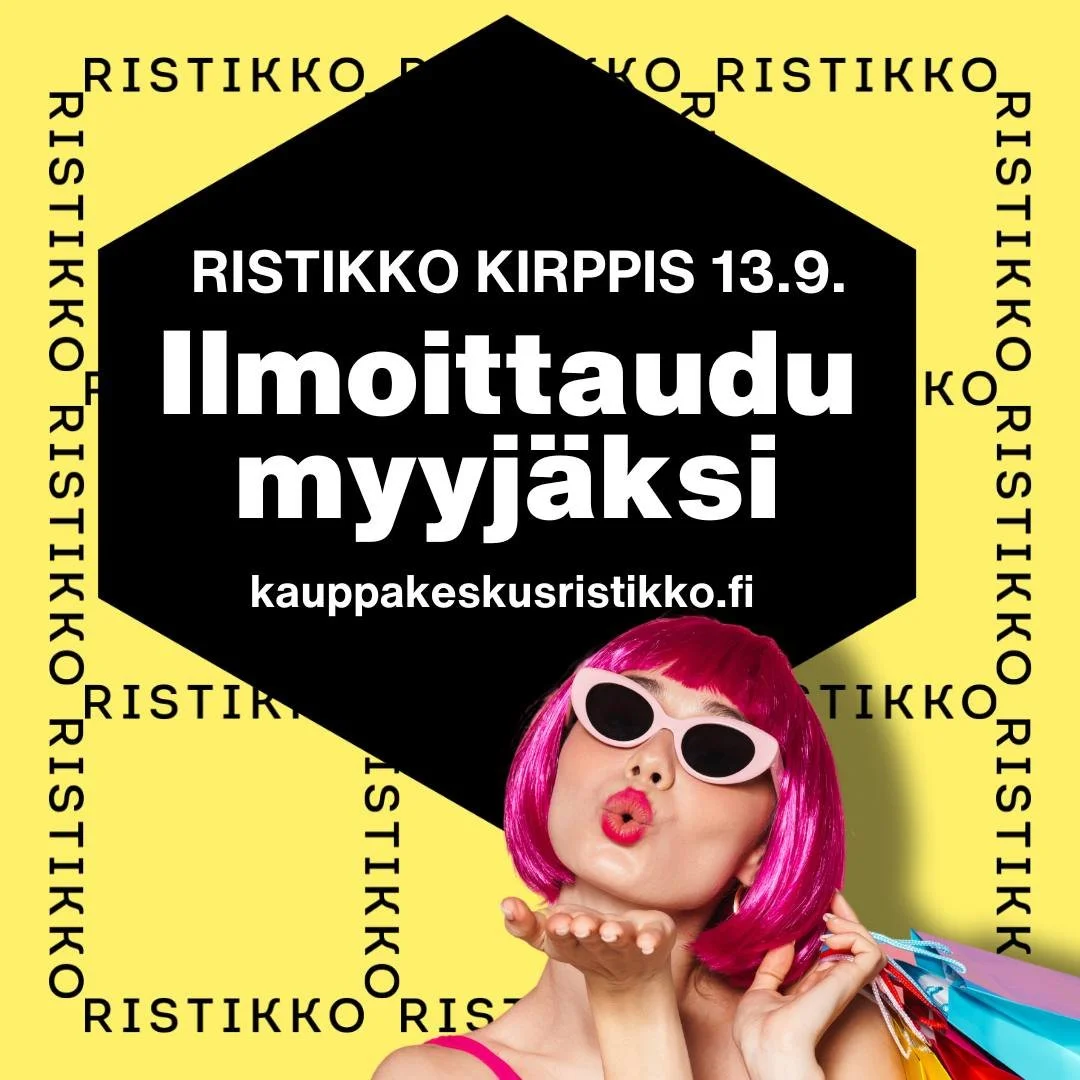 Ristikon markkinat &amp; Ristikko Kirppis 13.9. lauantaina. 

Ristikon markkinoiden yhteydess&auml; j&auml;rjestet&auml;&auml;n Ristikko Kirppis, joka levitt&auml;ytyy tuttuun tapaan kahteen kerrokseen. Nyt haemme mukaan myyji&auml; &ndash; ja mik&au
