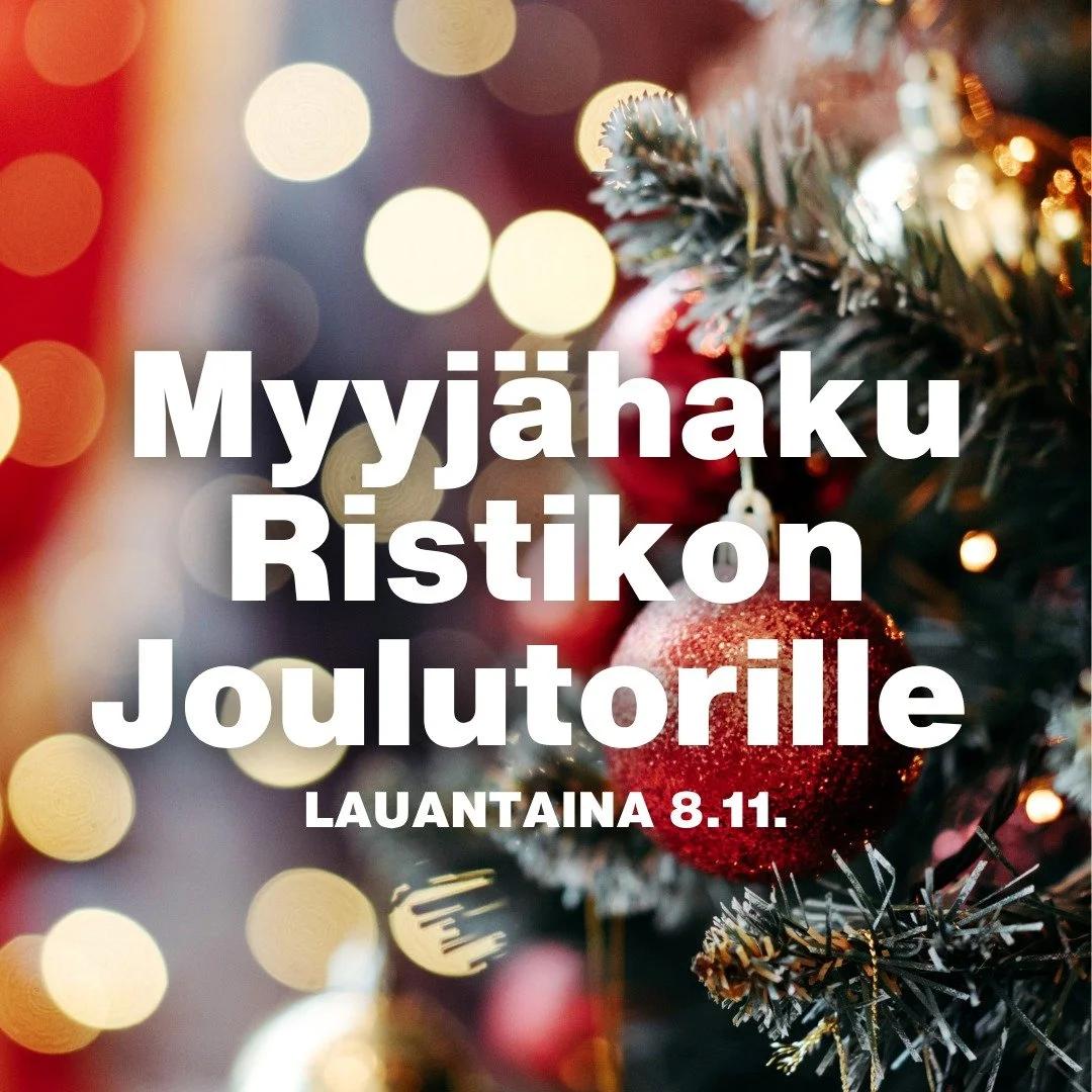 Tule myyj&auml;ksi Ristikon joulutorille. 

Etsimme myyji&auml; Ristikon jouluotorille, joka  j&auml;rjestet&auml;&auml;n Kauppakeskuksen joulunavauksen yhteydess&auml; 8. marraskuuta Kauppakeskus Ristikossa!

⭐Onko sinulla k&auml;sit&ouml;it&auml;, 