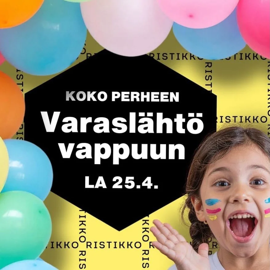 Varasl&auml;ht&ouml; Vappuun Ristikossa &ndash; koko perheen kev&auml;ttapahtuma! Lauantaina 25.4. klo 10&ndash;14

Tule ottamaan varasl&auml;ht&ouml; kev&auml;&auml;n riemukkaimpaan juhlaan Ristikkoon! Perinteinen Varasl&auml;ht&ouml; Vappuun tarjoa