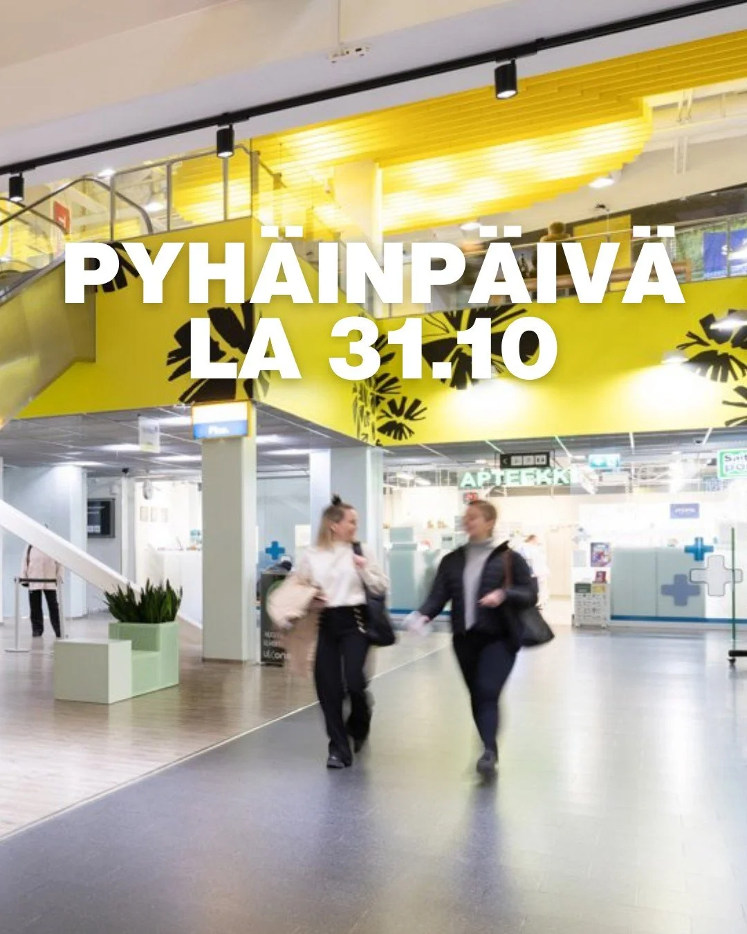 🕯️ Pyh&auml;inp&auml;iv&auml;&auml; vietet&auml;&auml;n lauantaina 31.10.

Kauppakeskus Ristikko ja K-Supermarket palvelevat pyh&auml;inp&auml;iv&auml;n&auml; normaalien lauantain aukioloaikojen mukaisesti. Osalla Ristikon liikkeist&auml; ja palvelu