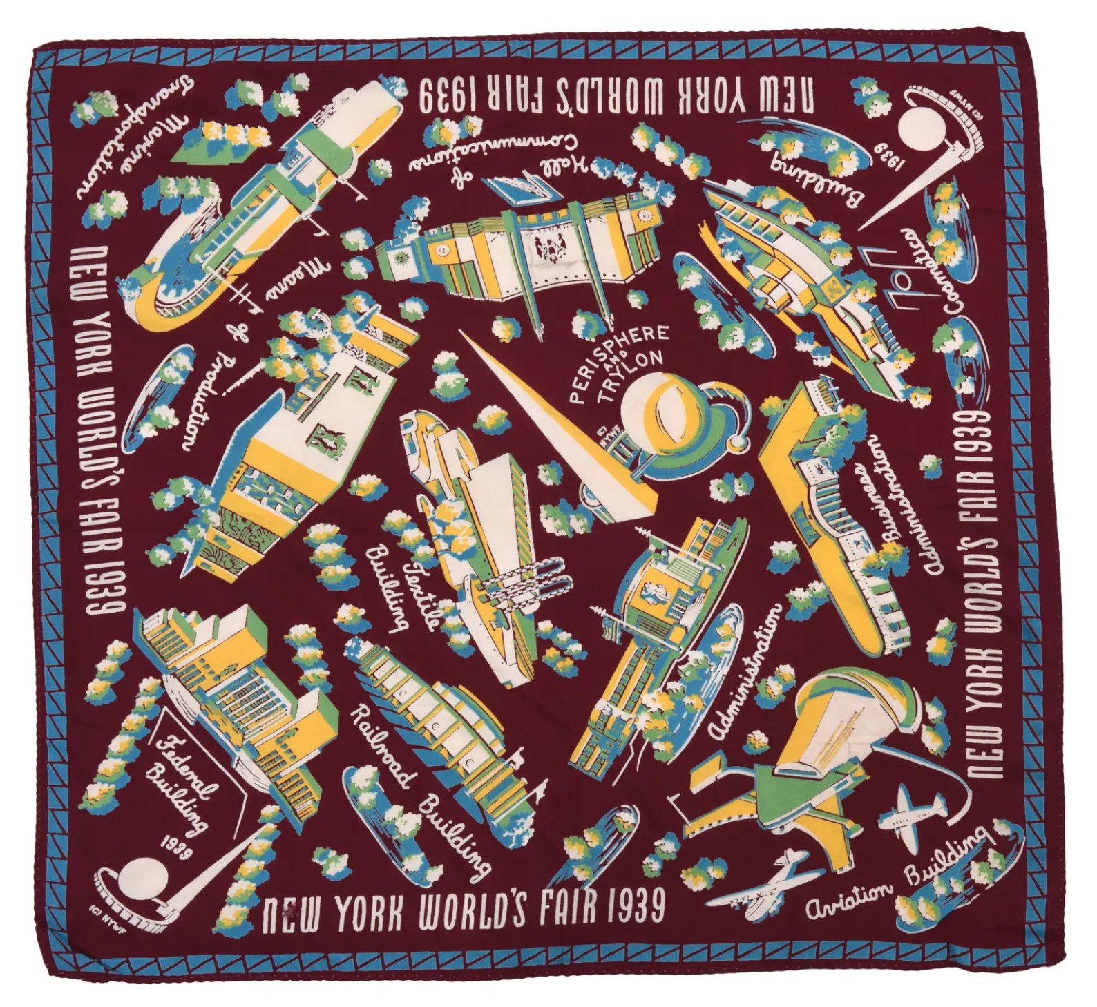 World’s Fair 1939 Scarf, on loan from Amber Butchart. Photograph: © Jonathan Richards