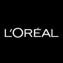 L'Oréal logo on a black background
