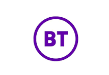 BT logo with purple text inside a purple circle