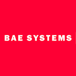 Red background with white text reading "BAE SYSTEMS"