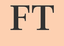 FT logo in black on a beige background