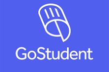 GoStudent logo with a stylized graduation cap design